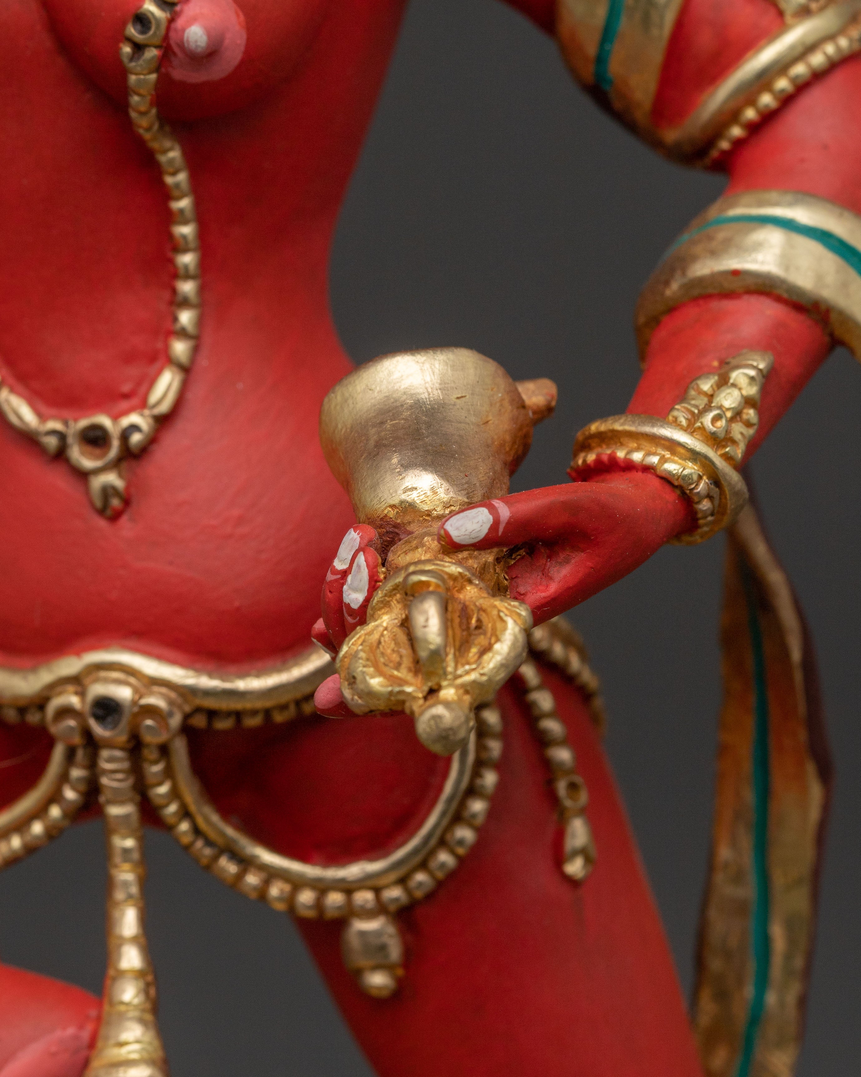 Divine Statue of Machig Labdron – Hand-Gilded Copper Statue