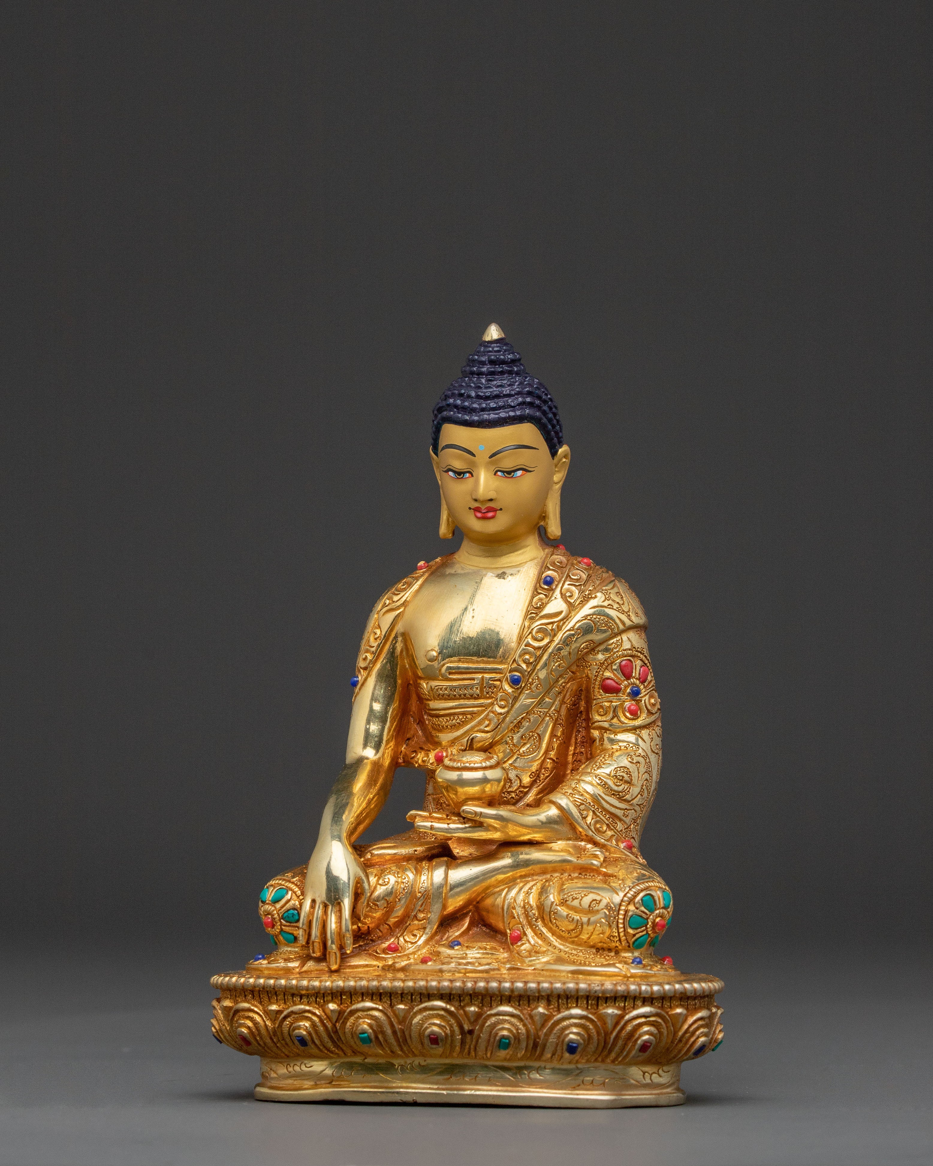 Tibetan Shakyamuni Buddha Sacred Figurine for Altar