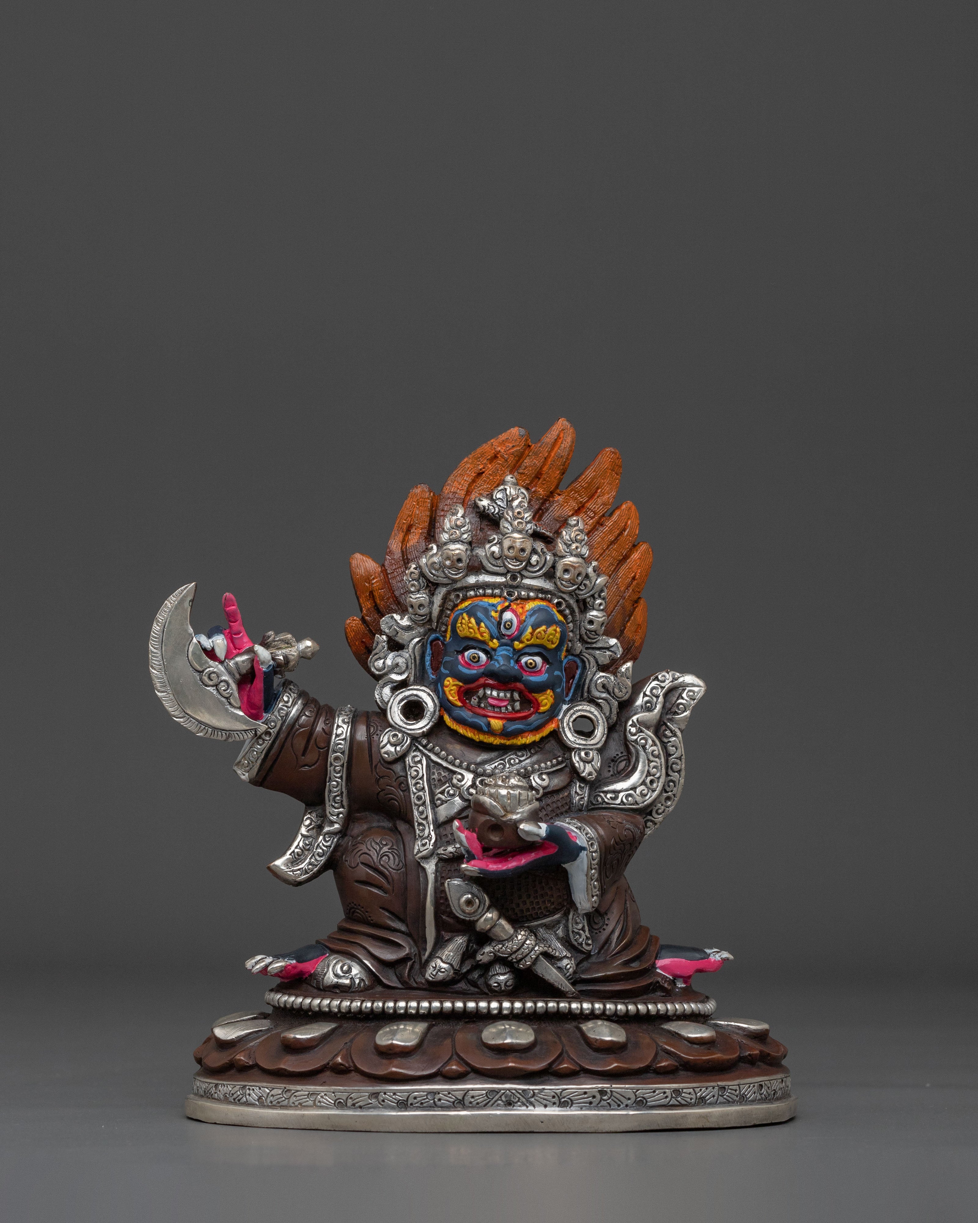 Nepalese Handmade Mahakala Bernakchen Statue