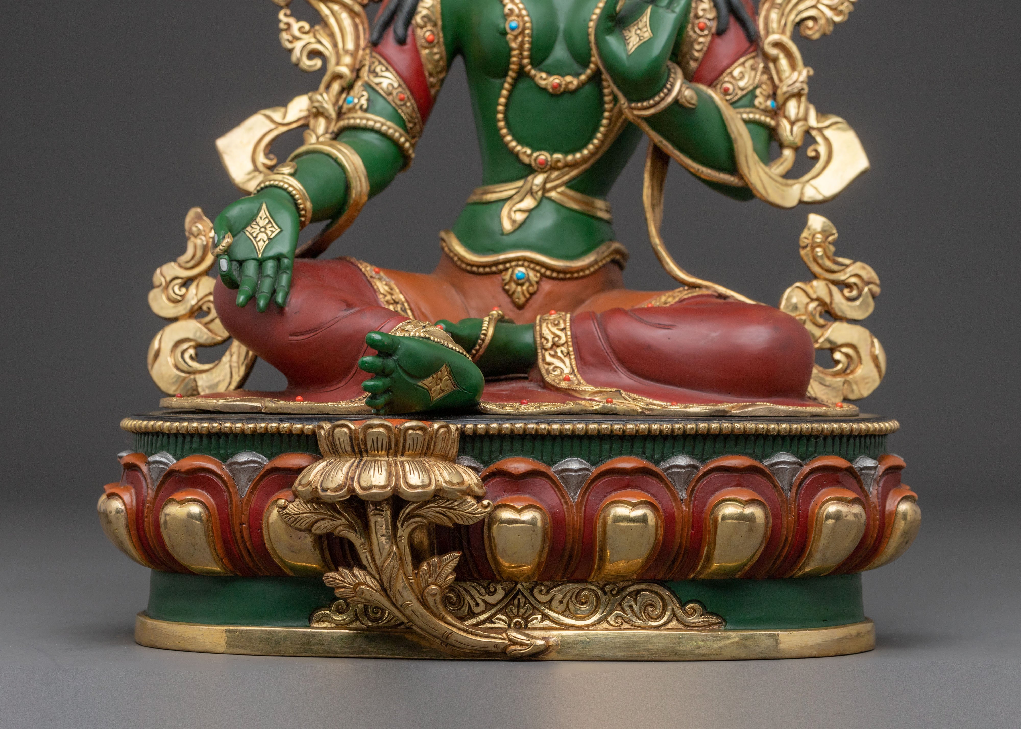 Green Tara Statue Mother of Mercy – Handcrafted in Nepal