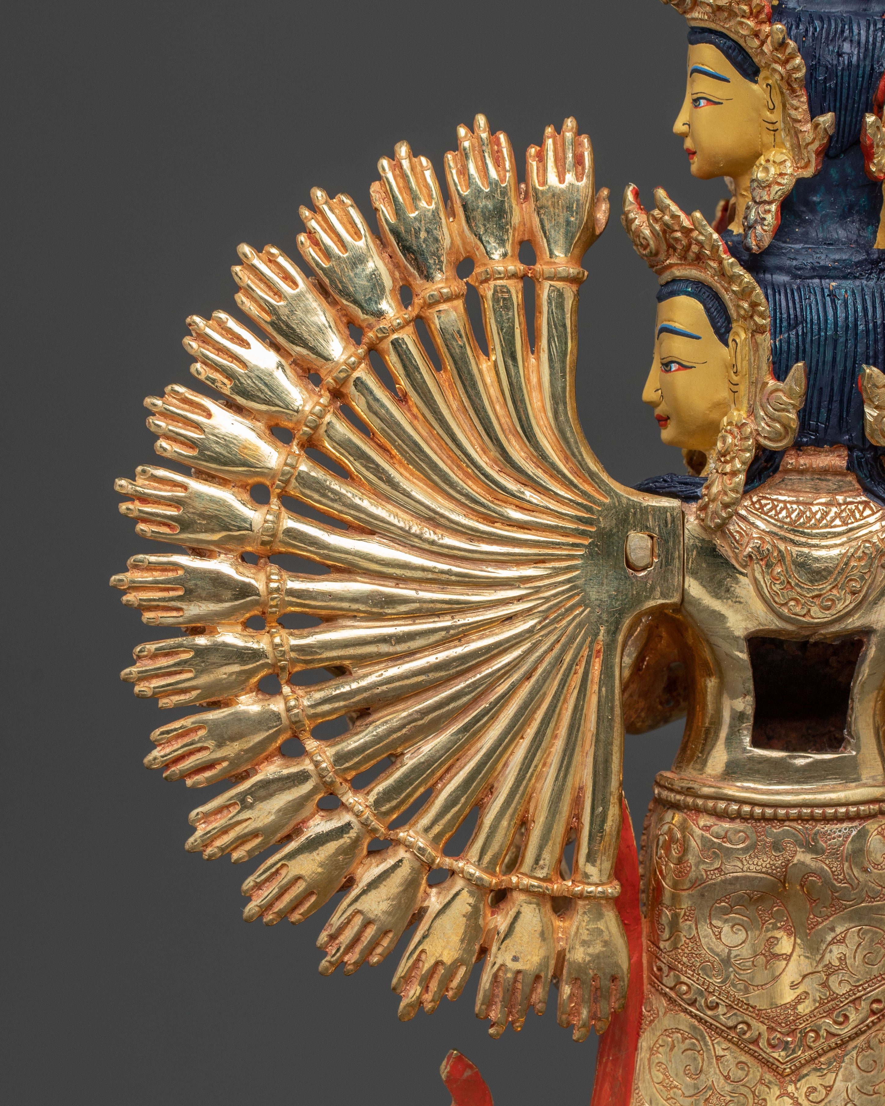 24k Gold Glided 1000-Armed Chenrezig Statue