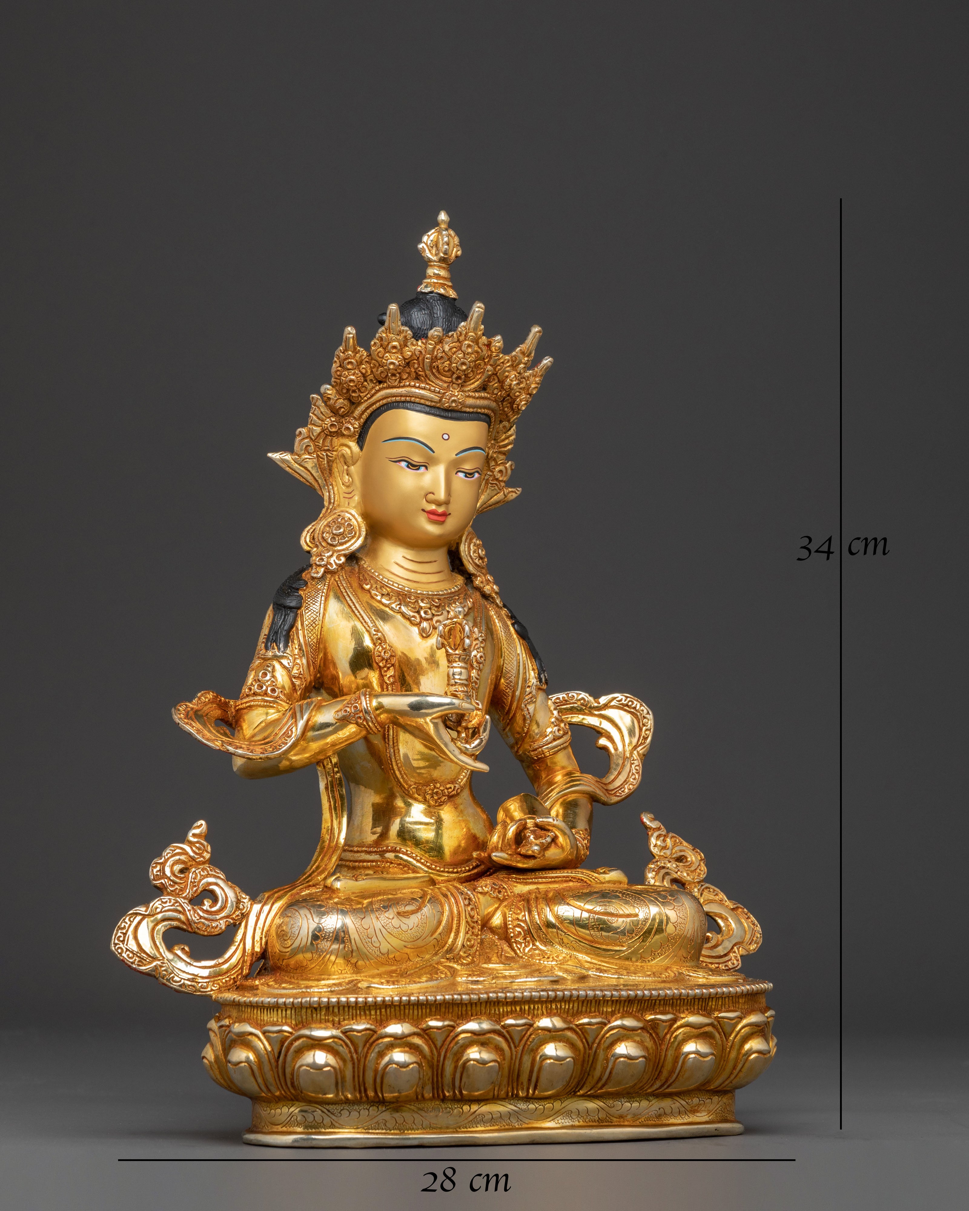 Vajrasattva Bodhisattva Copper Statue – Purely Gilded Artistry