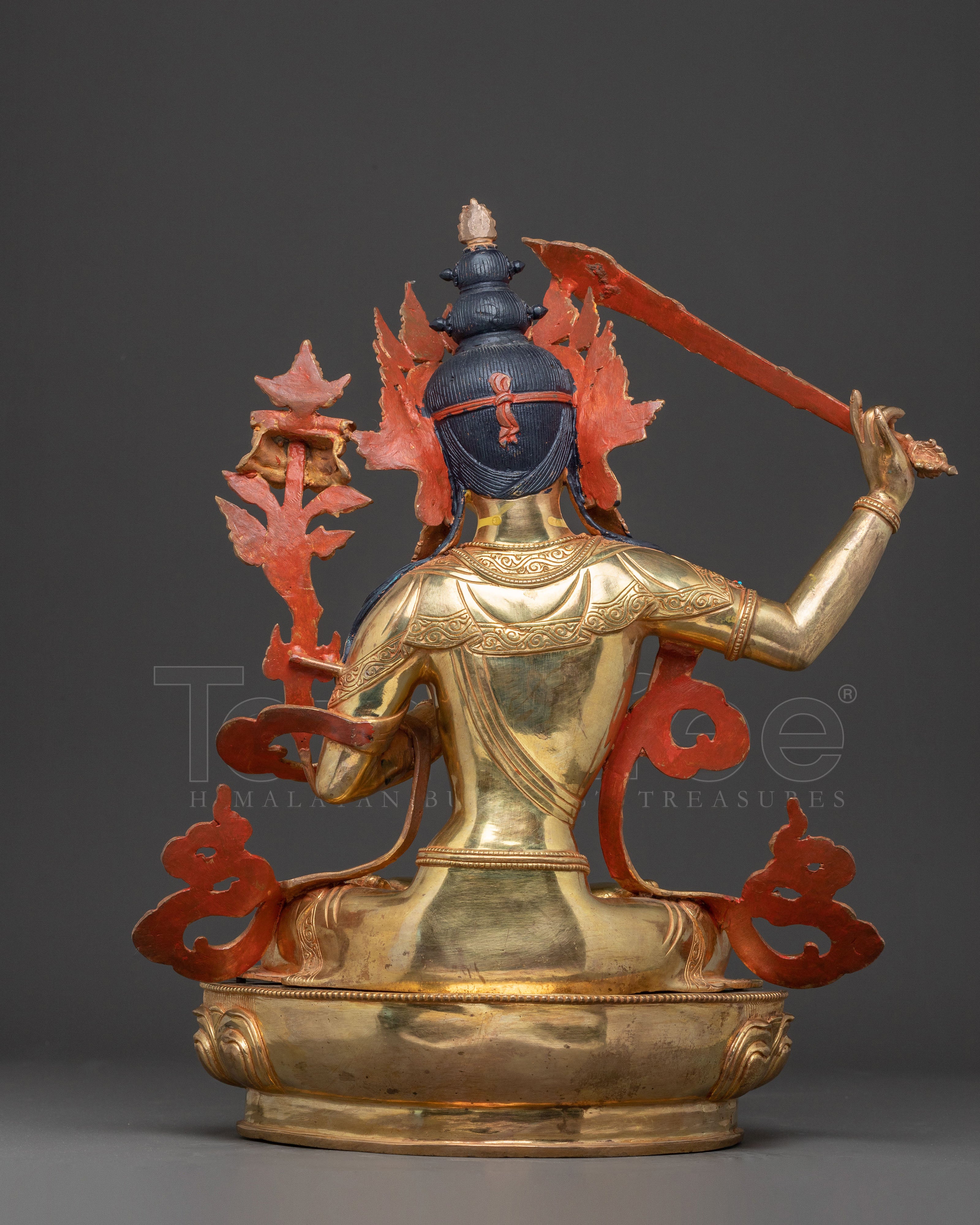 Golden Manjushri Bodhisattva Statue | Embodiment of Wisdom