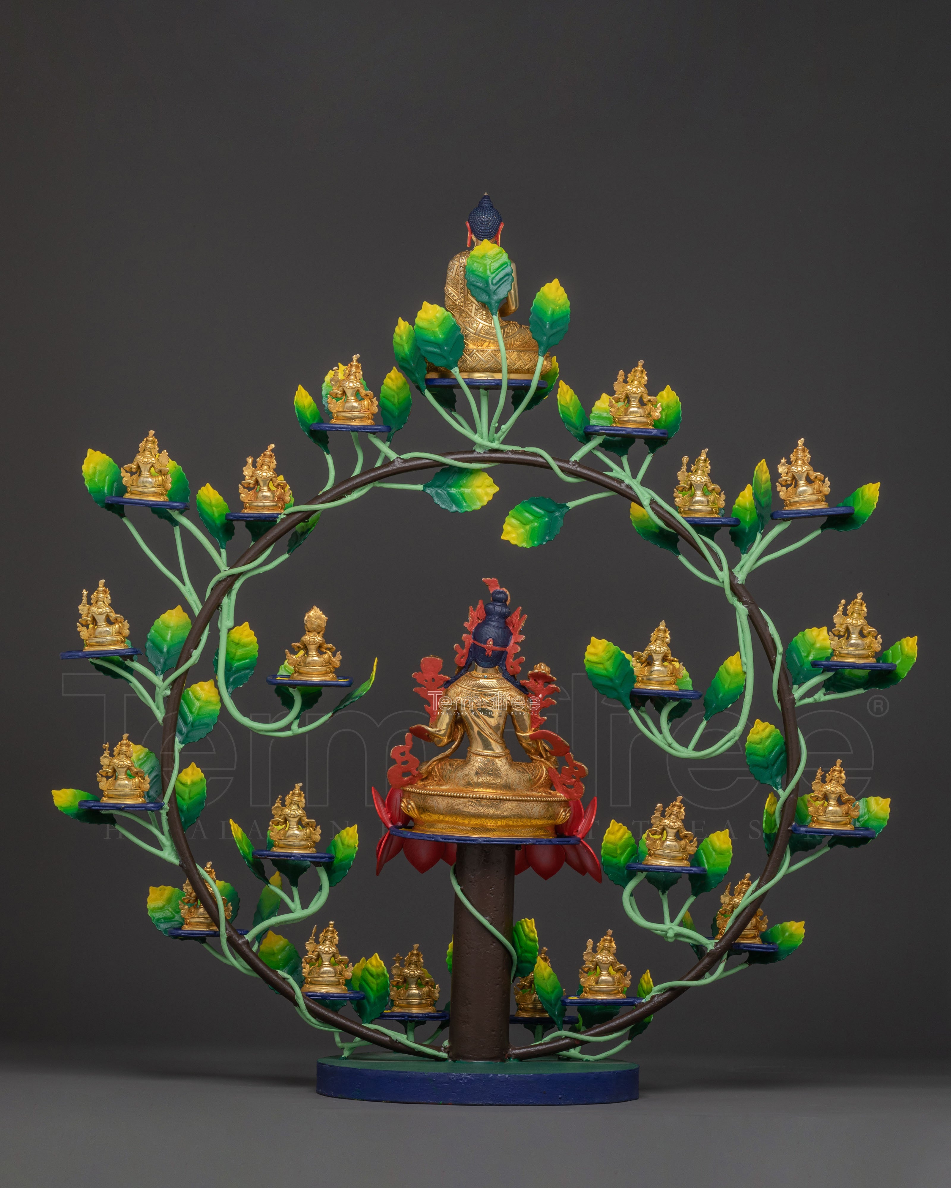 21 Tara Spiritual Statue Set | 24k Gold Gilded Figures