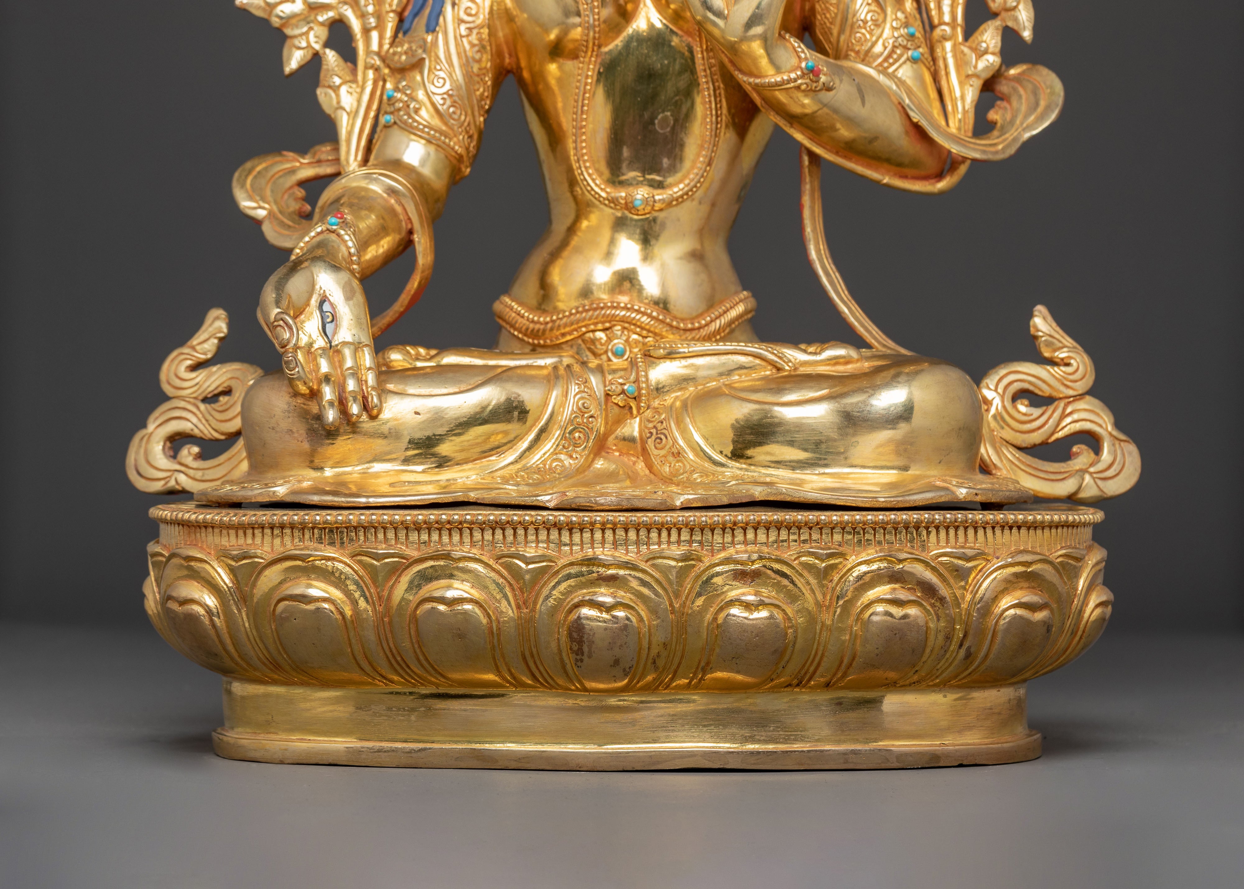 White Tara Golden Statue | The Divine Embodiment of Compassion