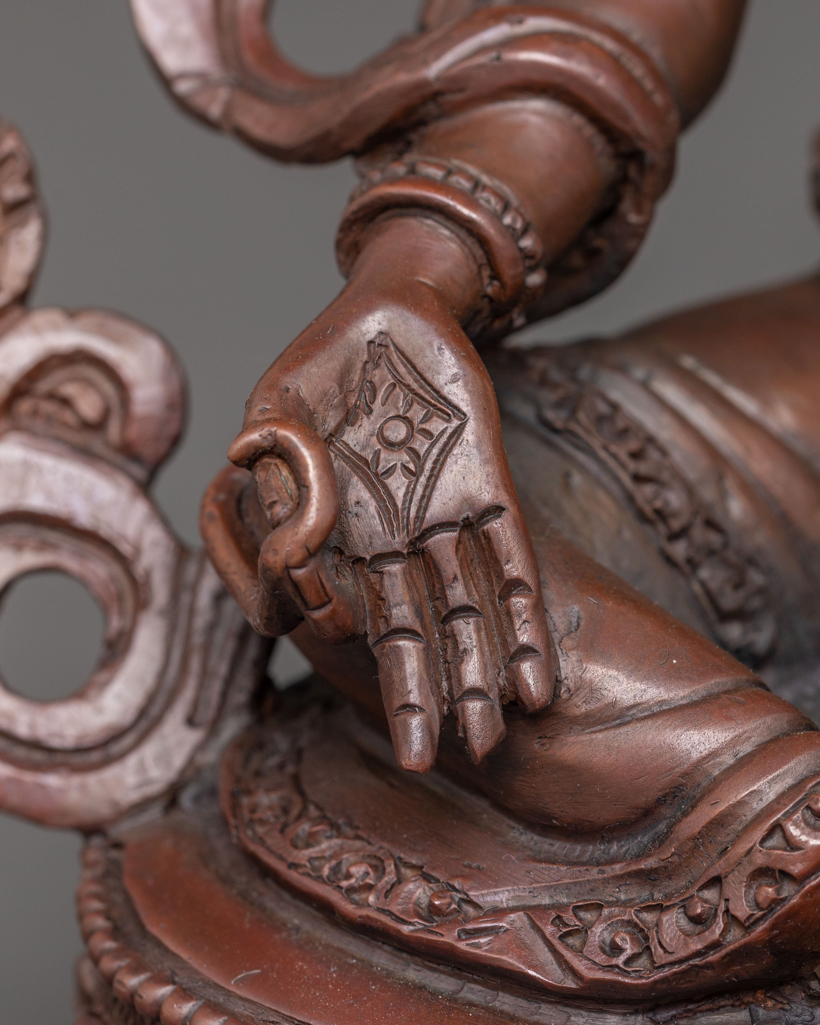 Handmade Green Tara Oxidized Statue | Tibetan Buddhist Deity