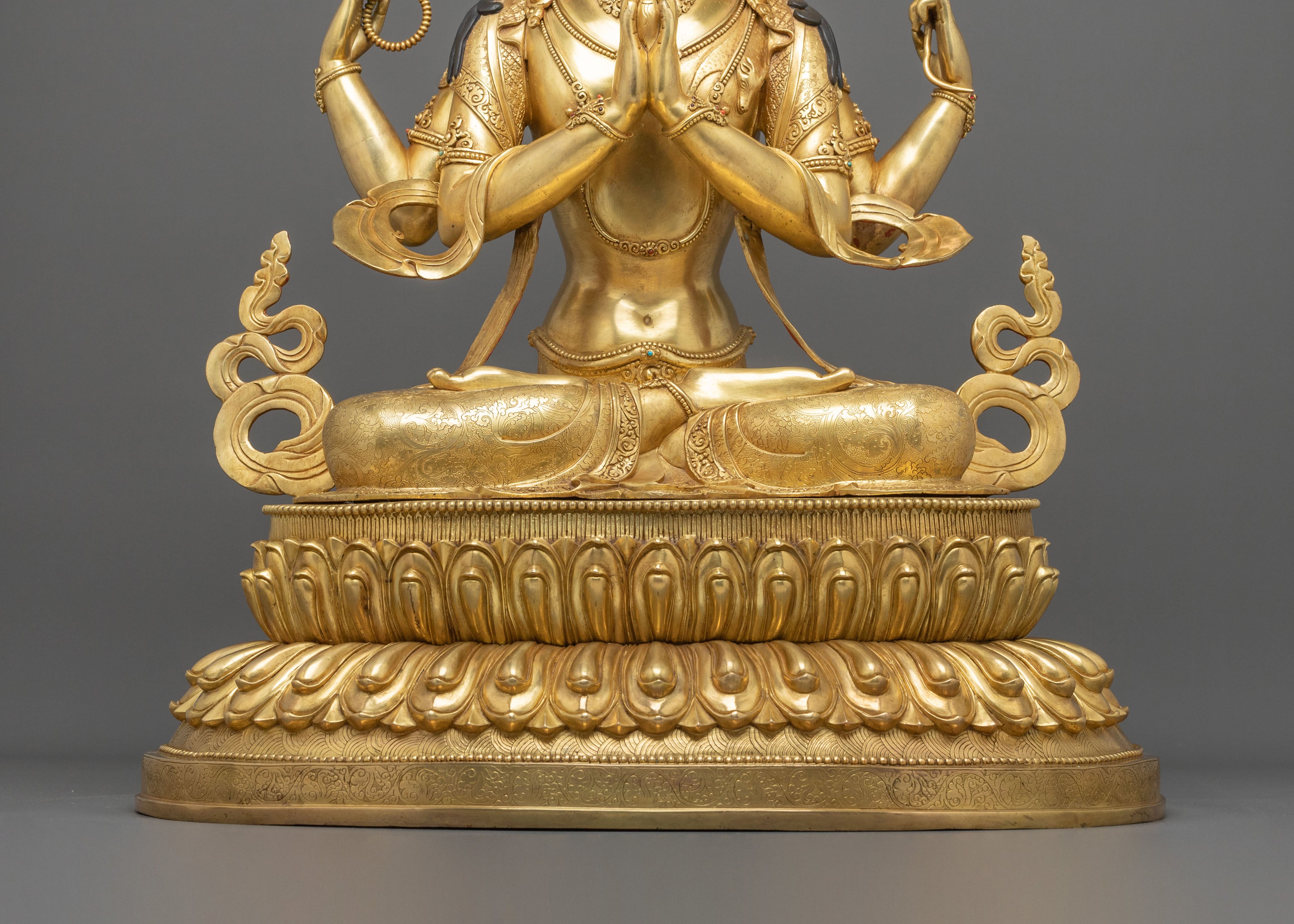 Chenrezig 24K Gold Gilded Figurine | Compassionated One