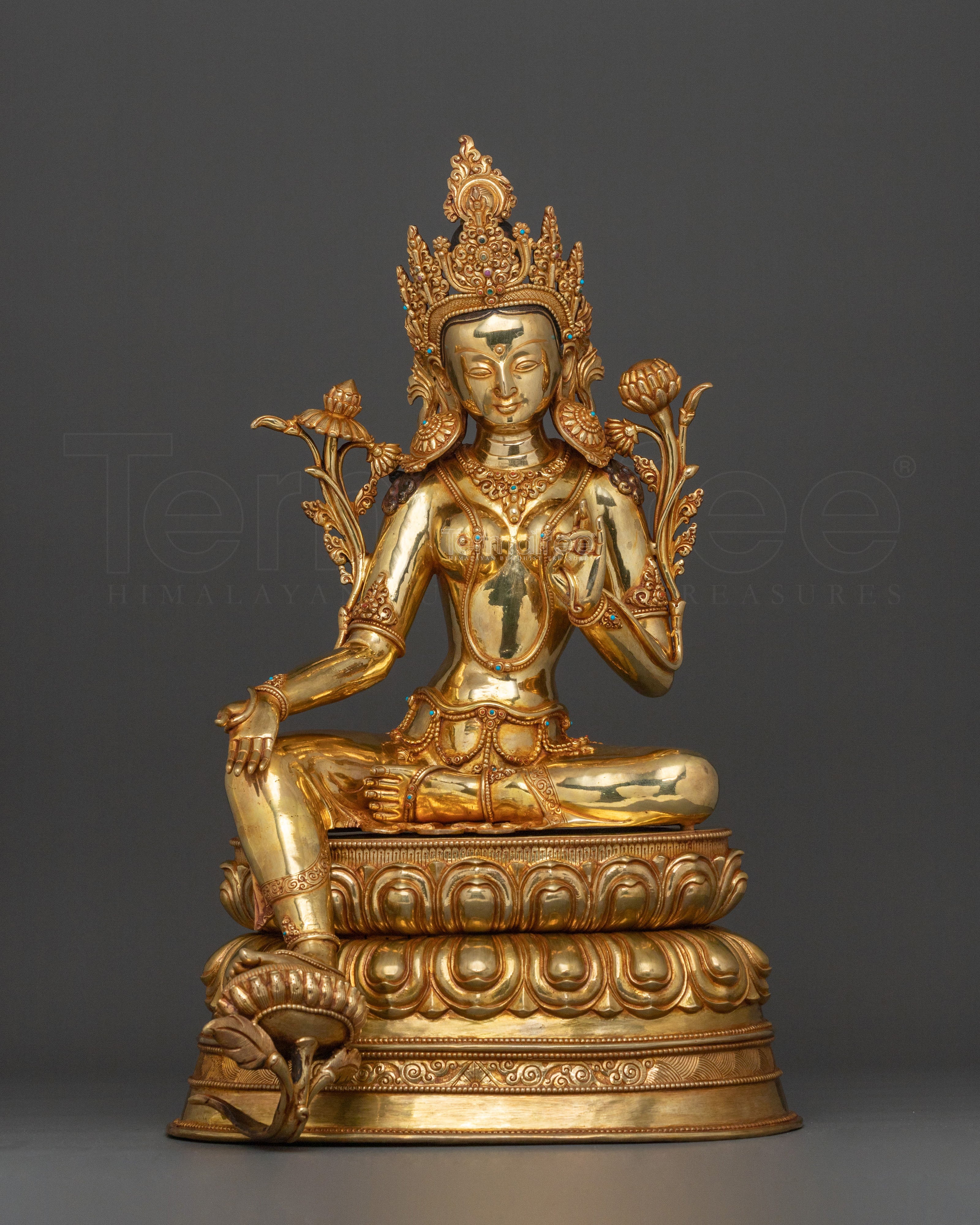 Green Tara Blessing Sculpture | Meditation Decor
