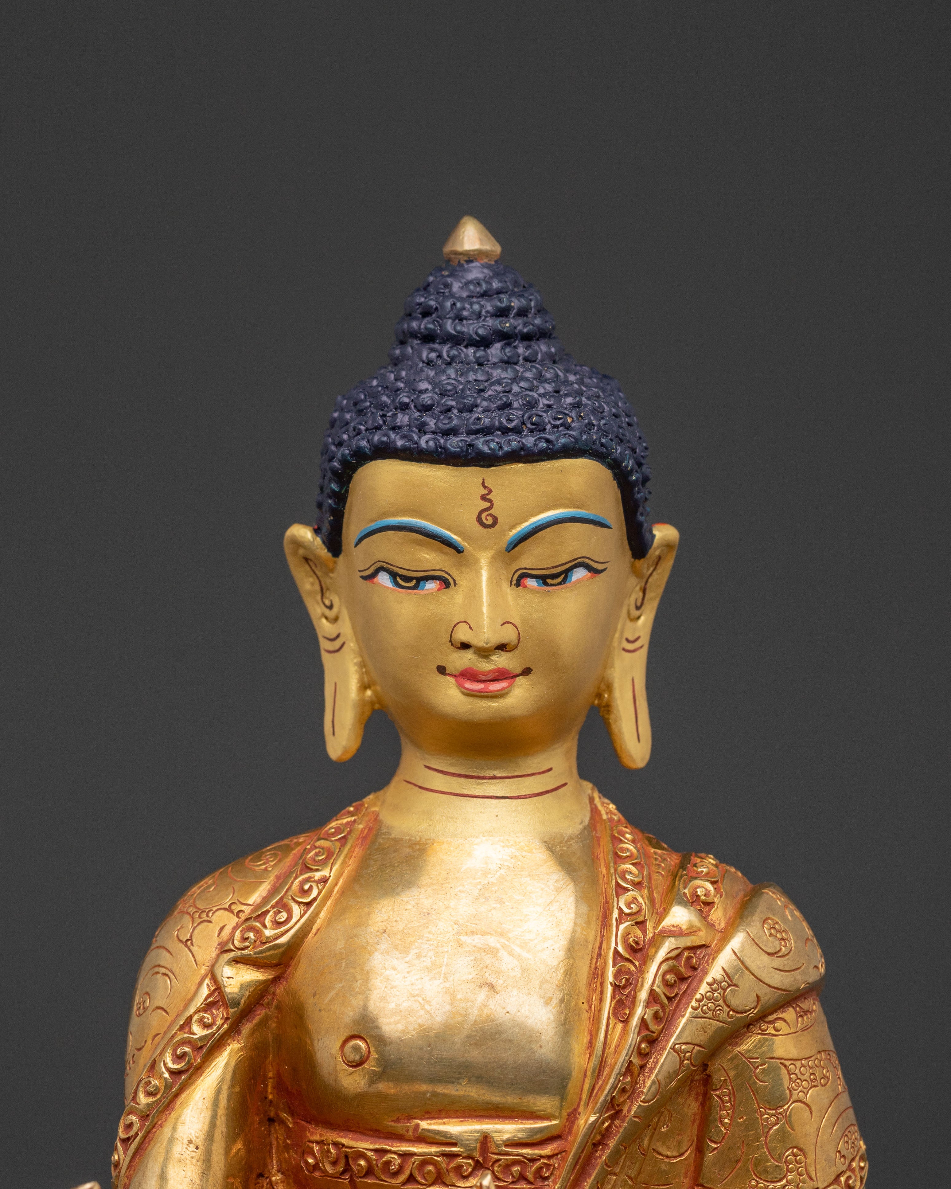 Medicine Buddha Statue – 24K Gold Gilded Copper