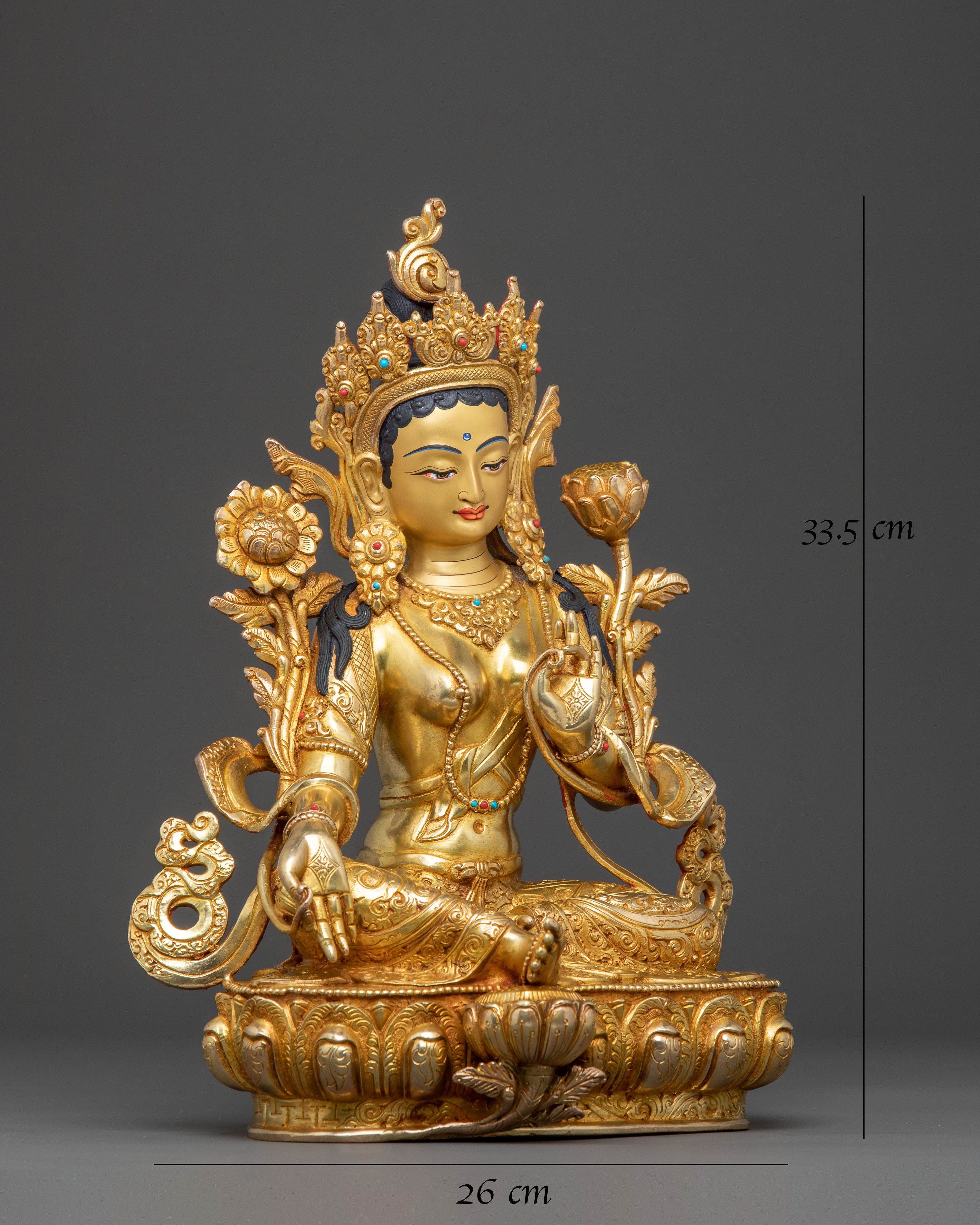 Green Tara Buddhist Statue | Sacred Figure