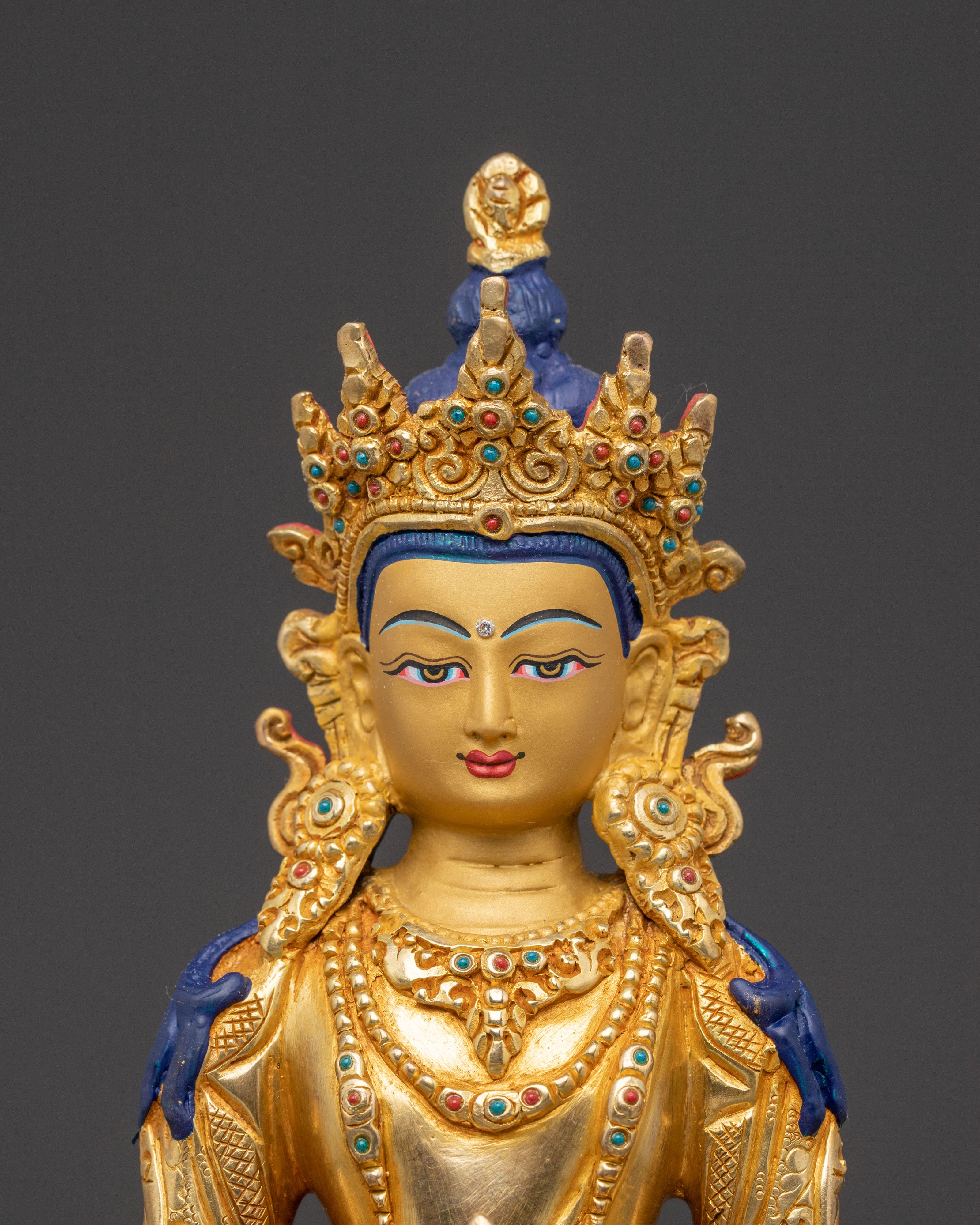 Amitayus Longevity Statue | Hand-Gilded Copper Statue