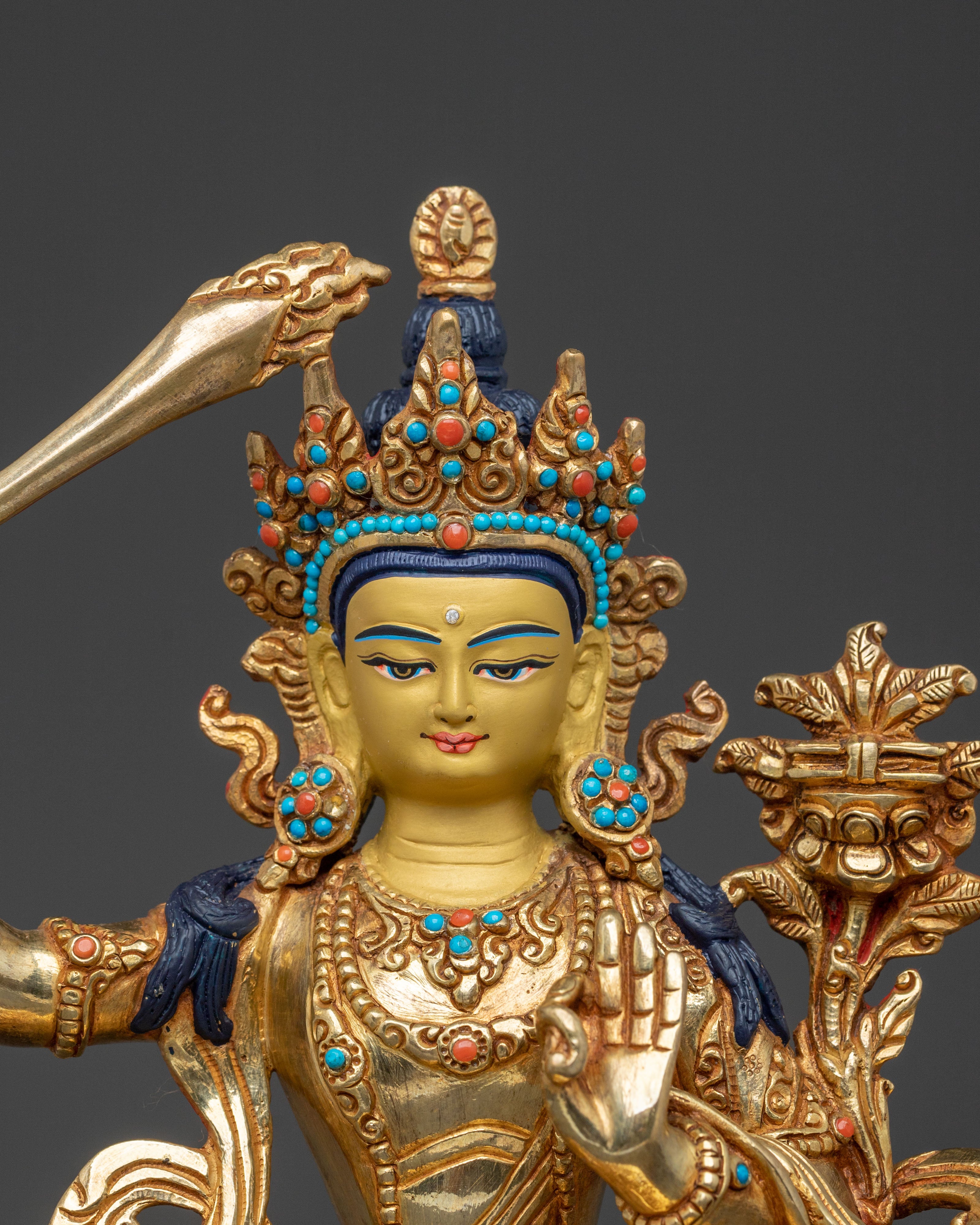 Manjushri Sacred Statue | Tibetan Buddhist Figurine
