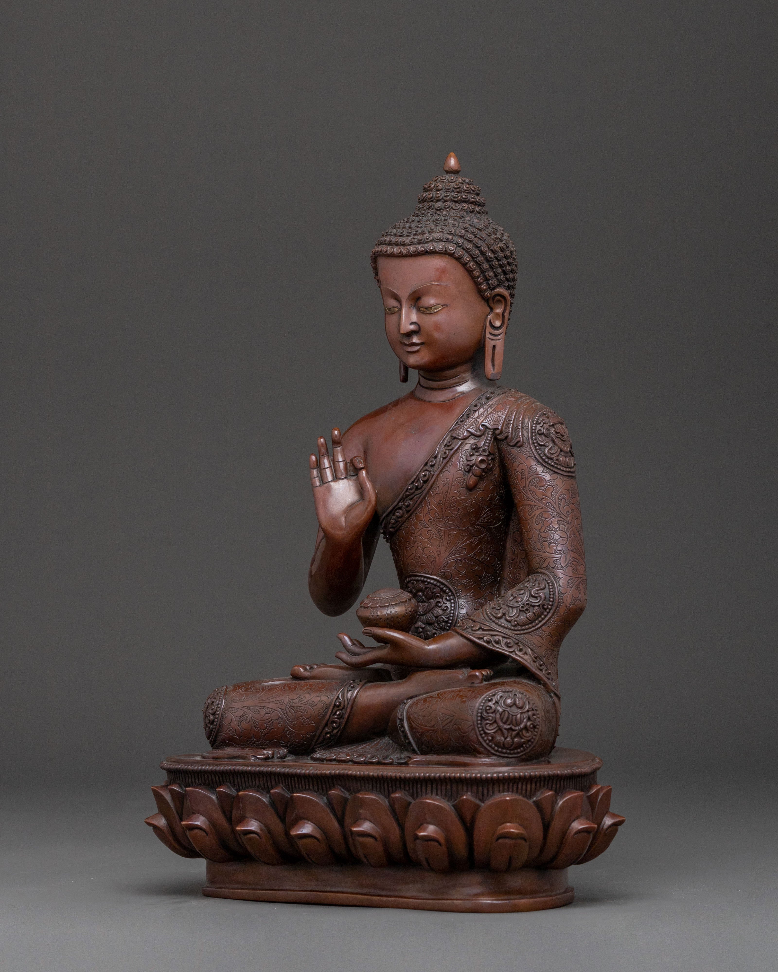 Statue of Amogasiddhi Dhyani Buddha | Wisdom Buddha