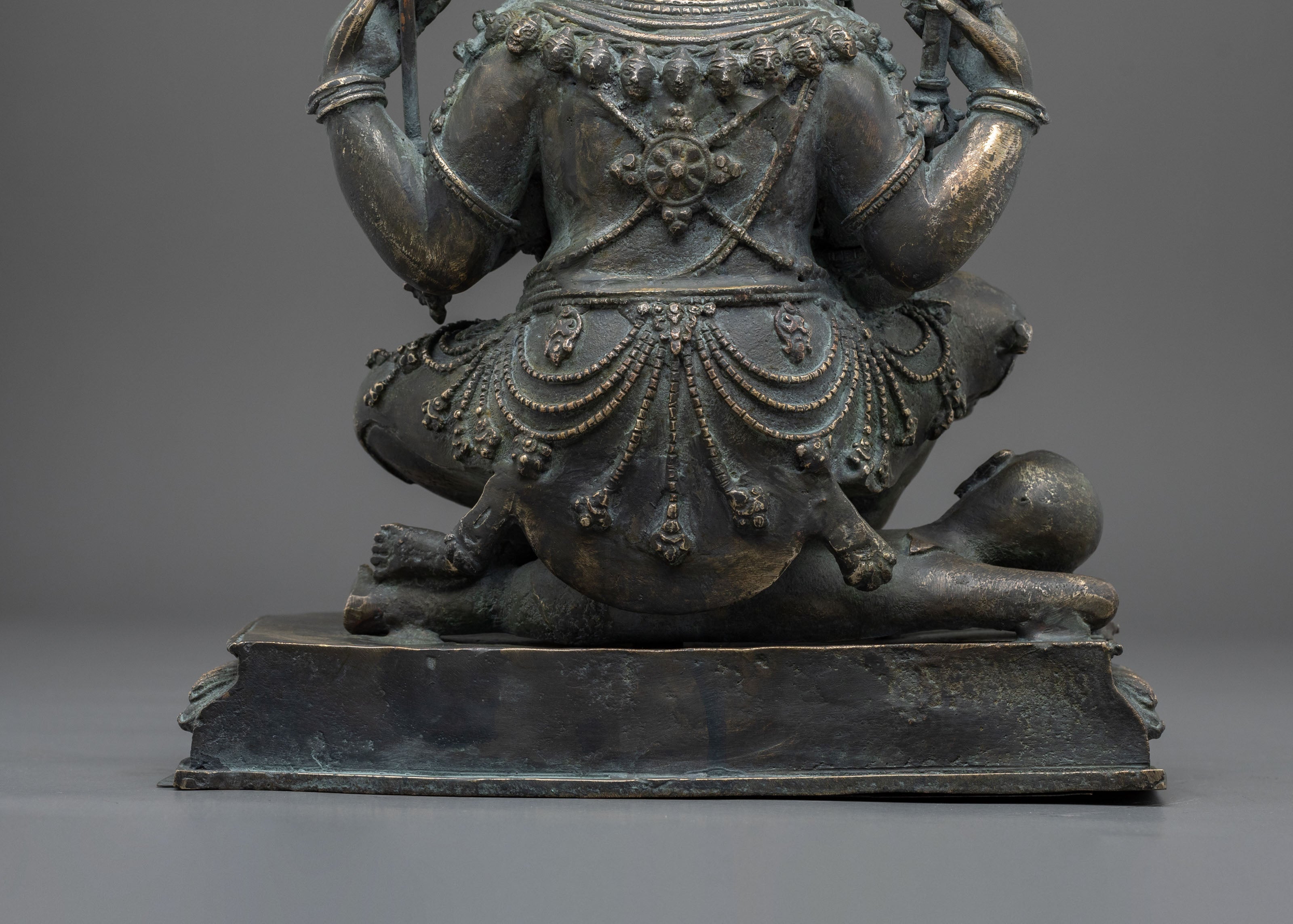 Chaturbhuja Mahakala Copper Statue | Buddhist Protector Sculpture