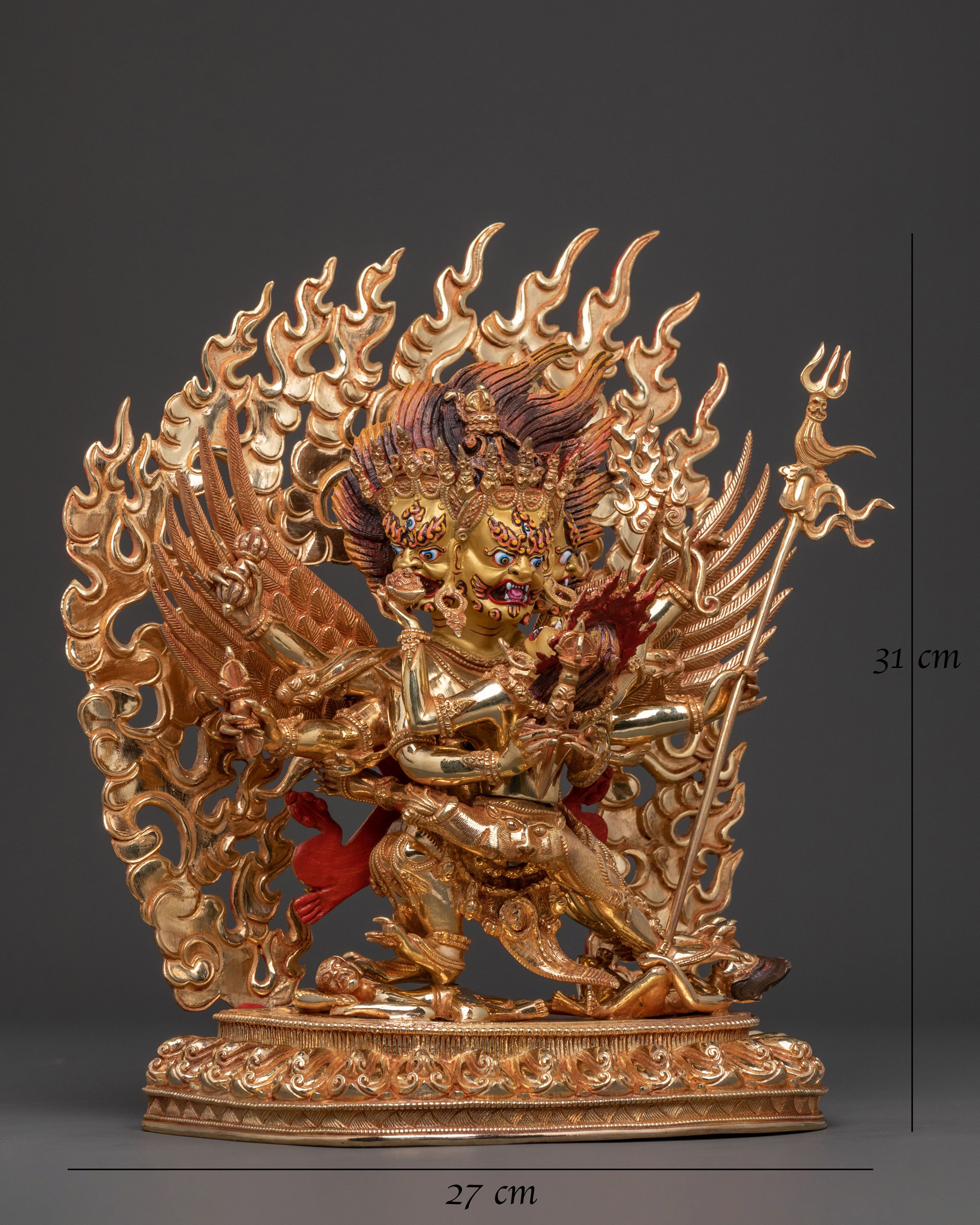 Vajrakilaya Statue – Handcrafted 24K Gold Gilded