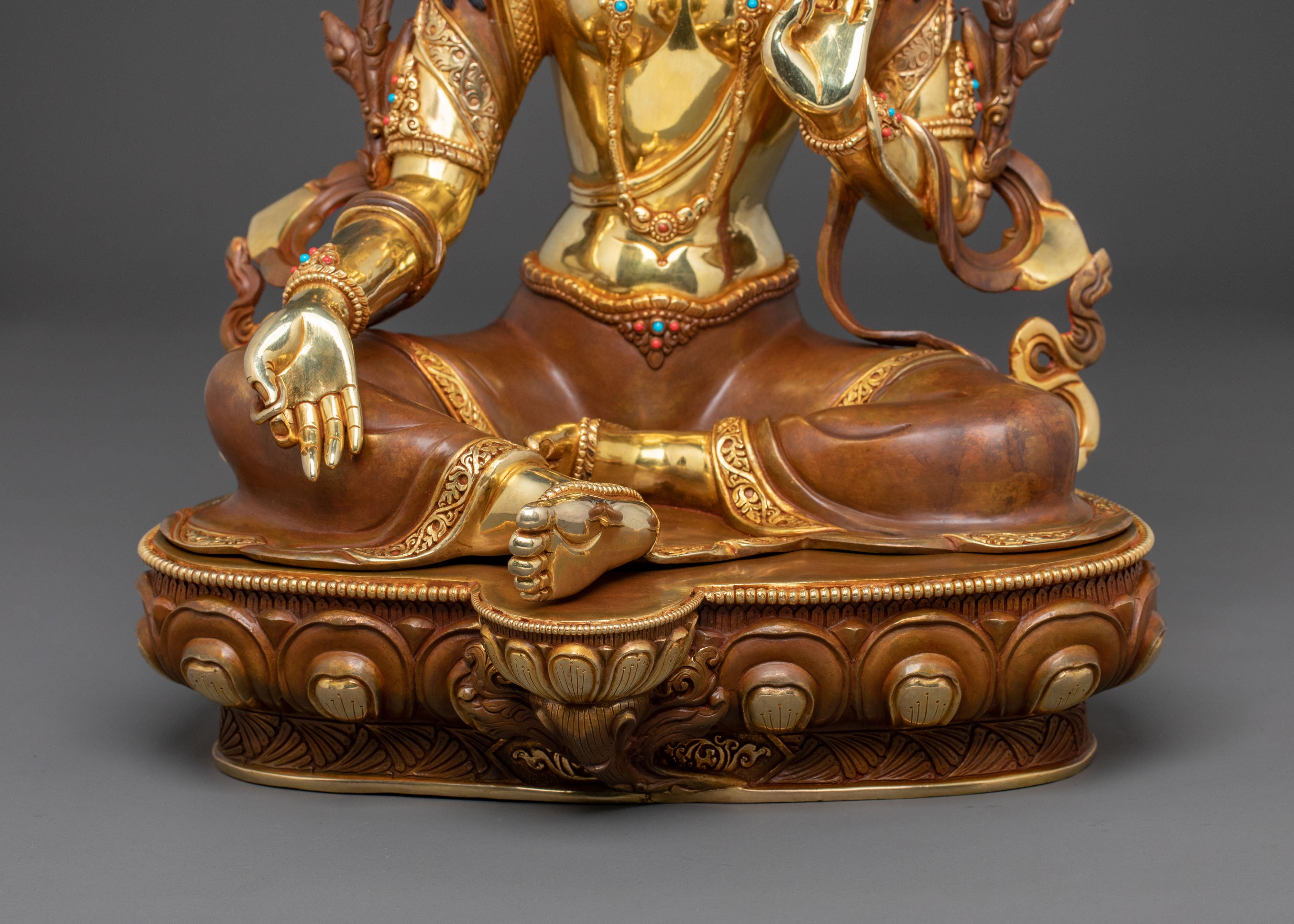 Green Tara Blessing Statue | Prosperity Figure