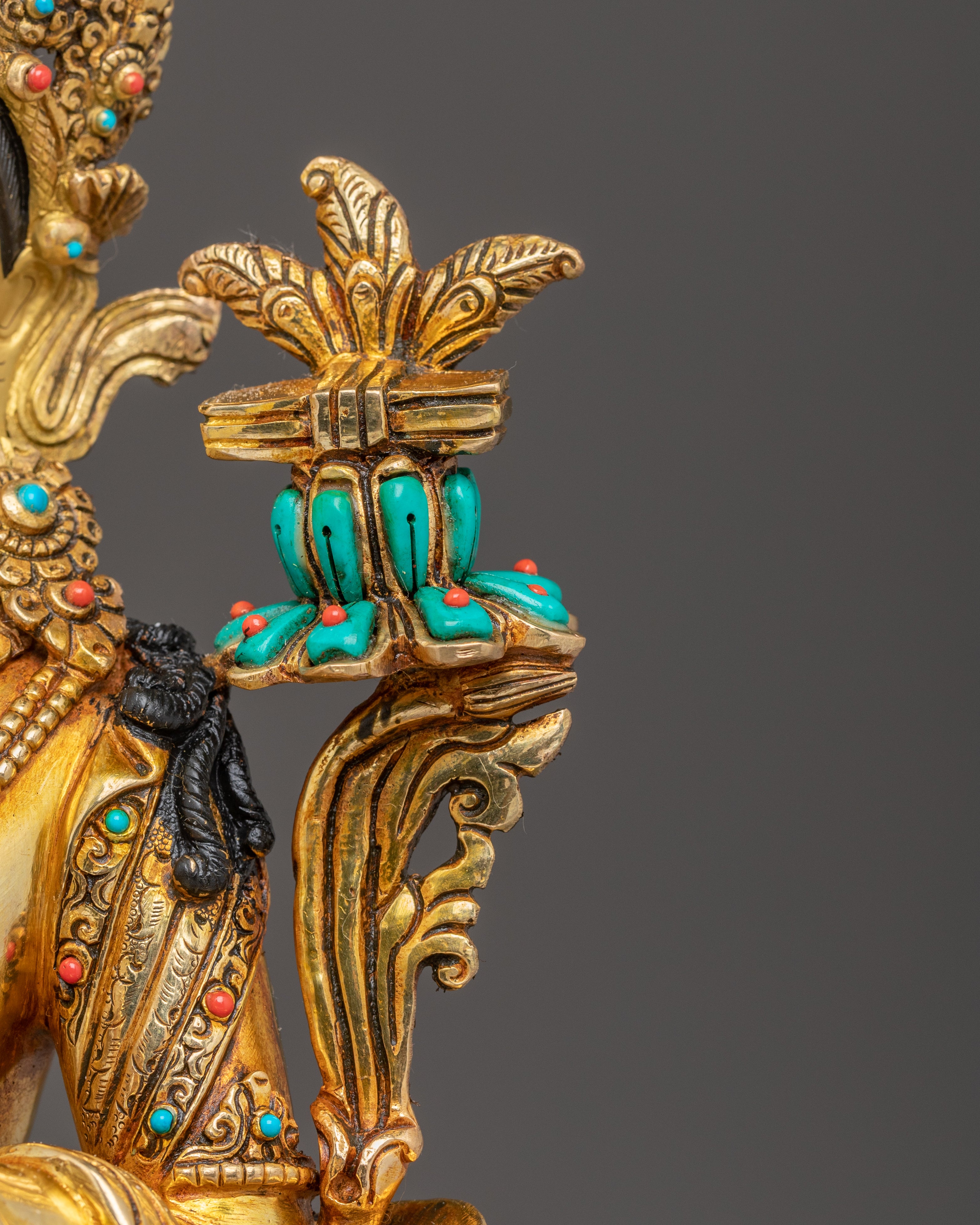 Divine Statue of Simhanada Manjushri | Himalayan Handcrafted Art