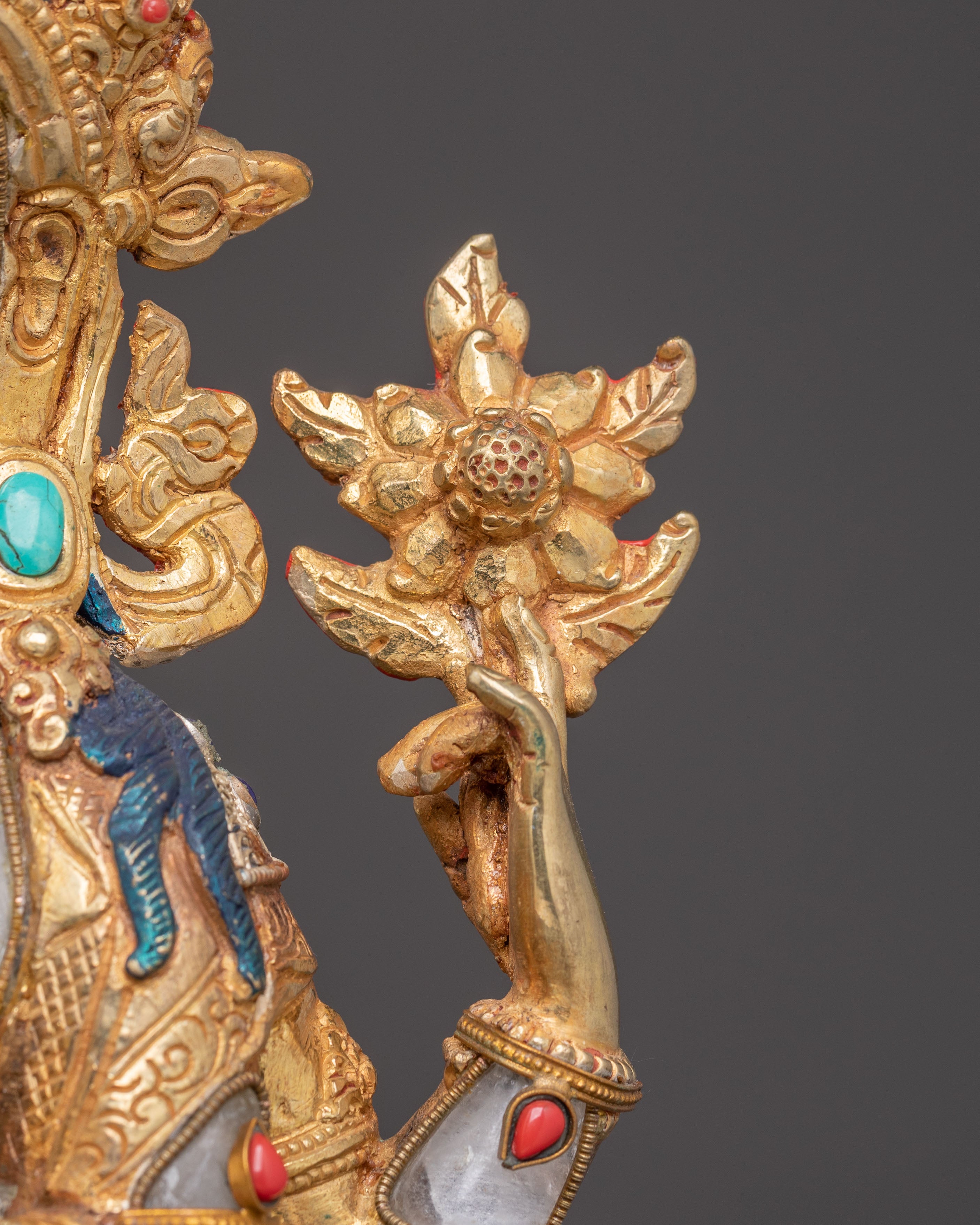 Handmade Chenrezig Statue, Lord of Mercy | Tibetan Buddhist Icon