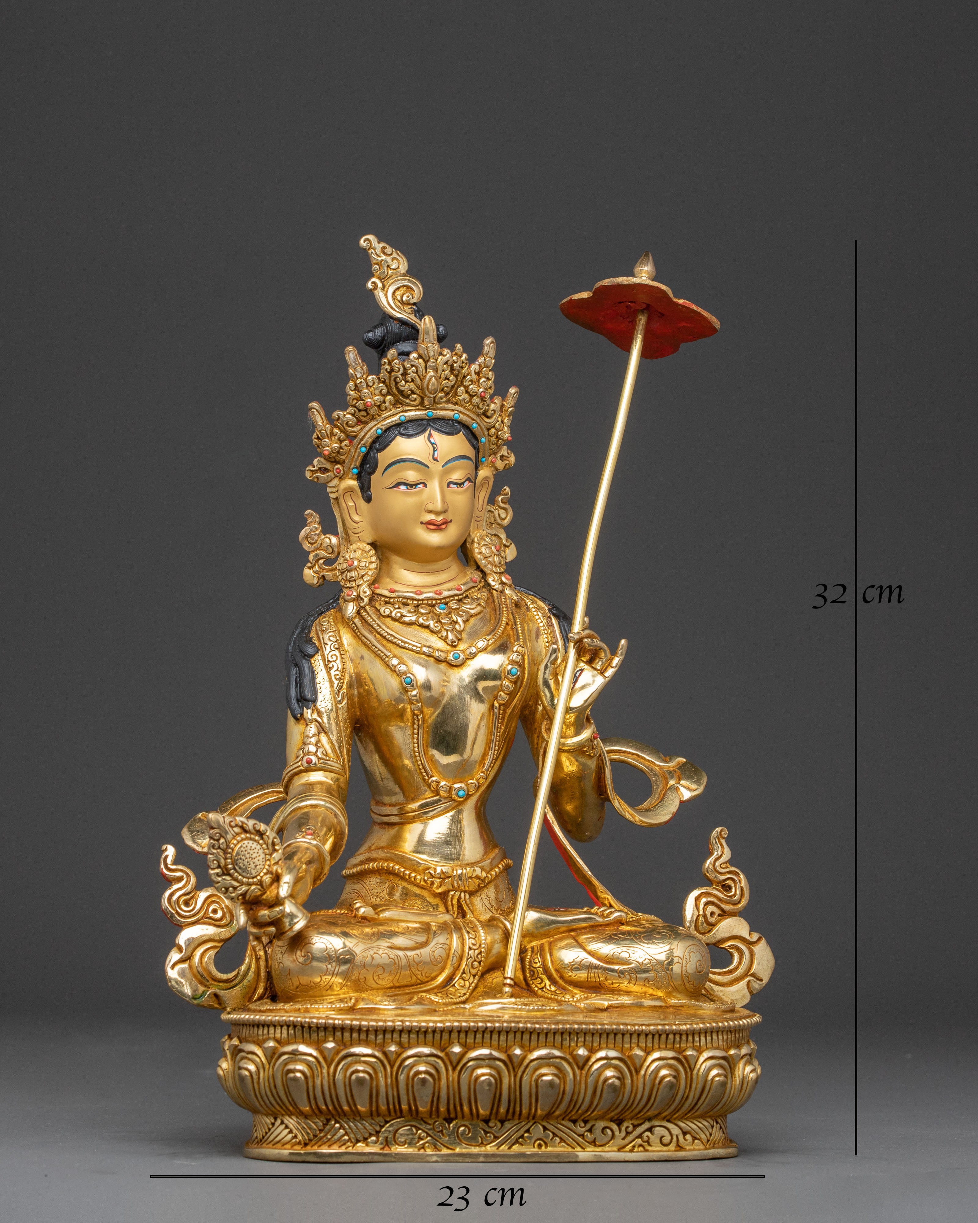 Golden Dukar Sculpture | Guardian of Dharma