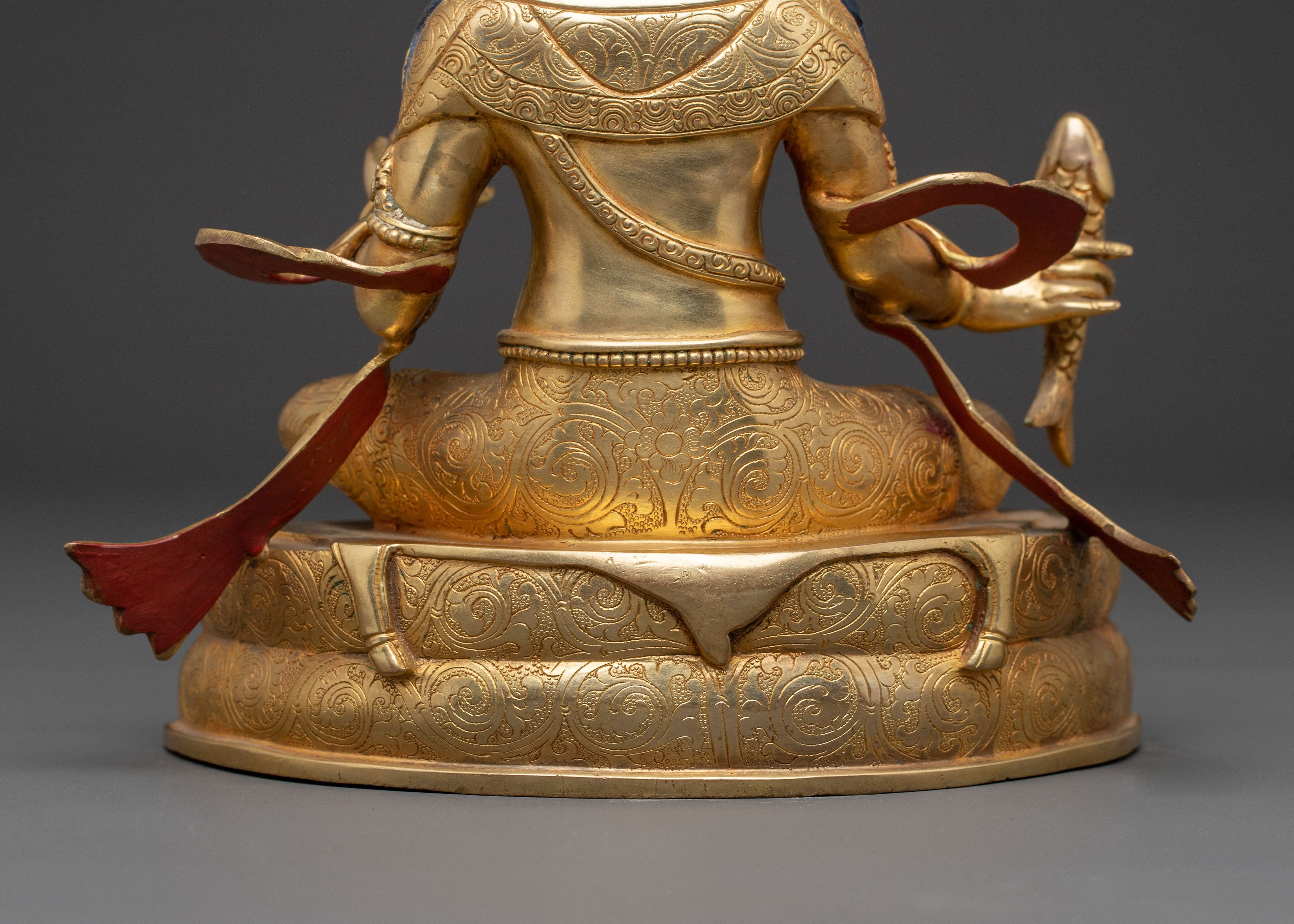 Handmade Tilopa Spiritual Statue - 24K Gilded Masterpiece