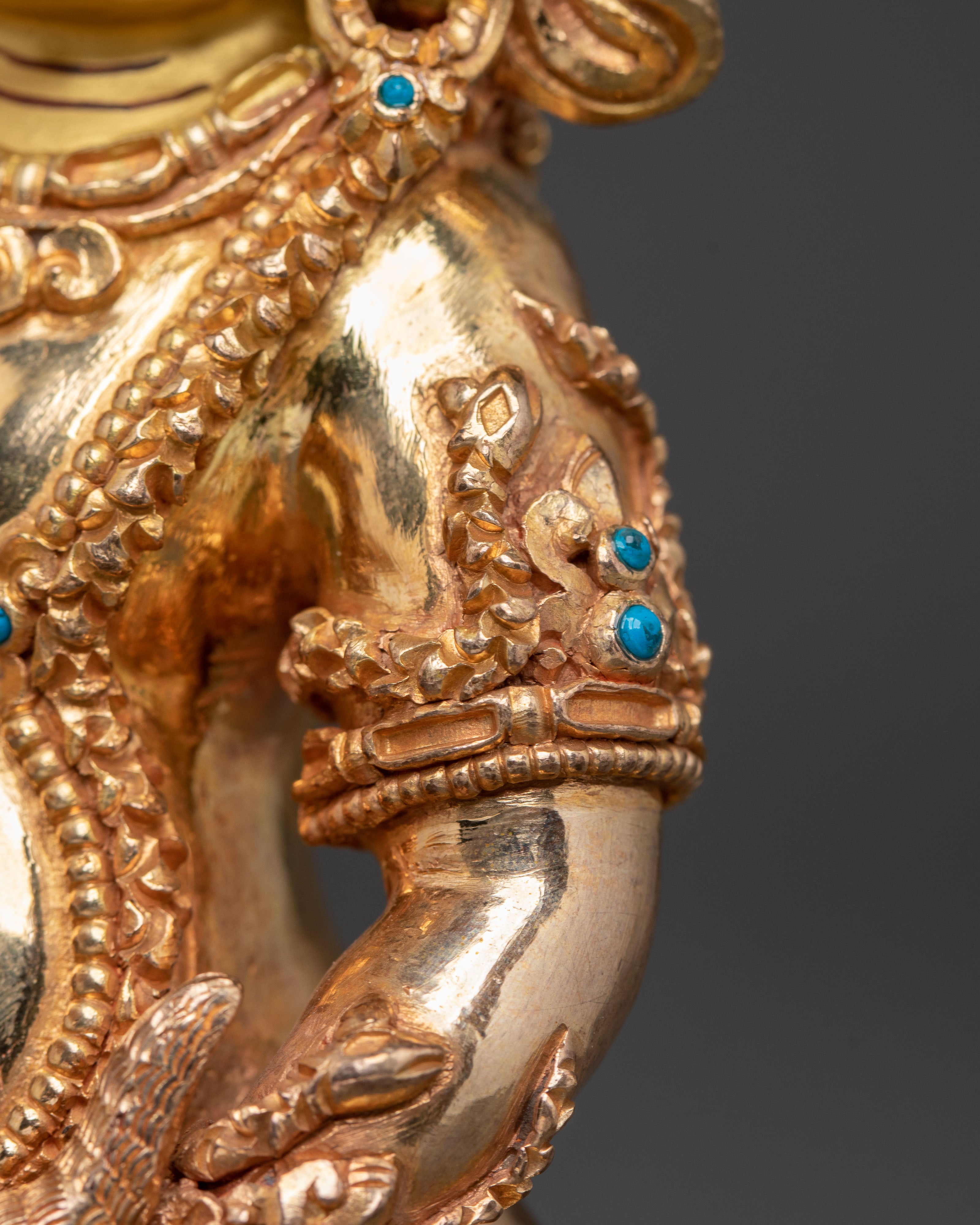 Handcrafted Black Dzambhala Statue of Wealth