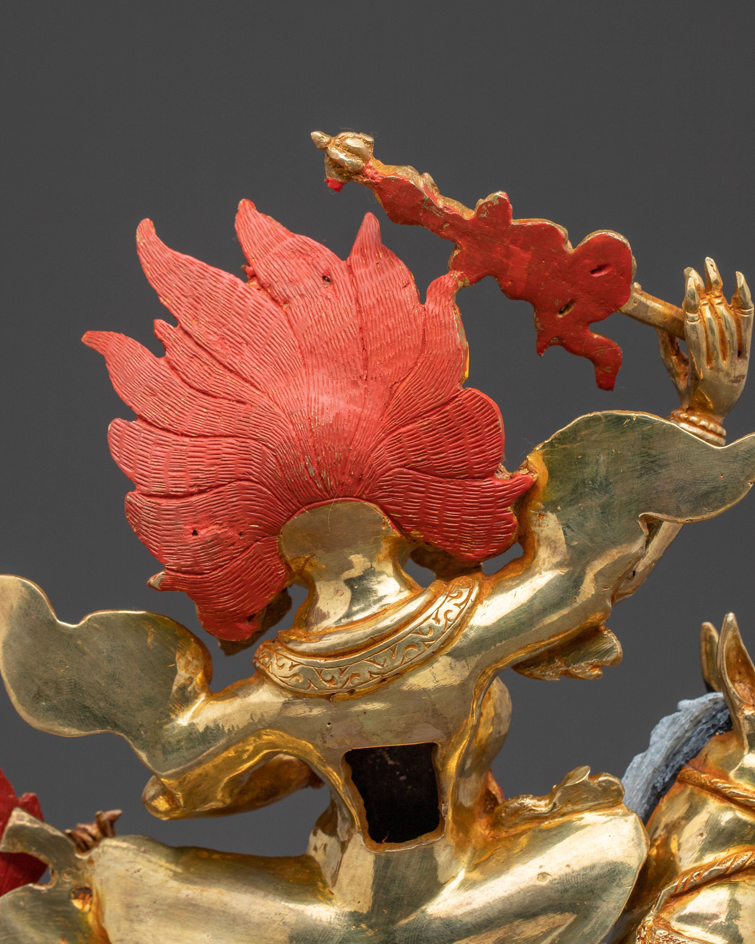 Palden Lhamo Spiritual Statue – Hand-Gilded Copper