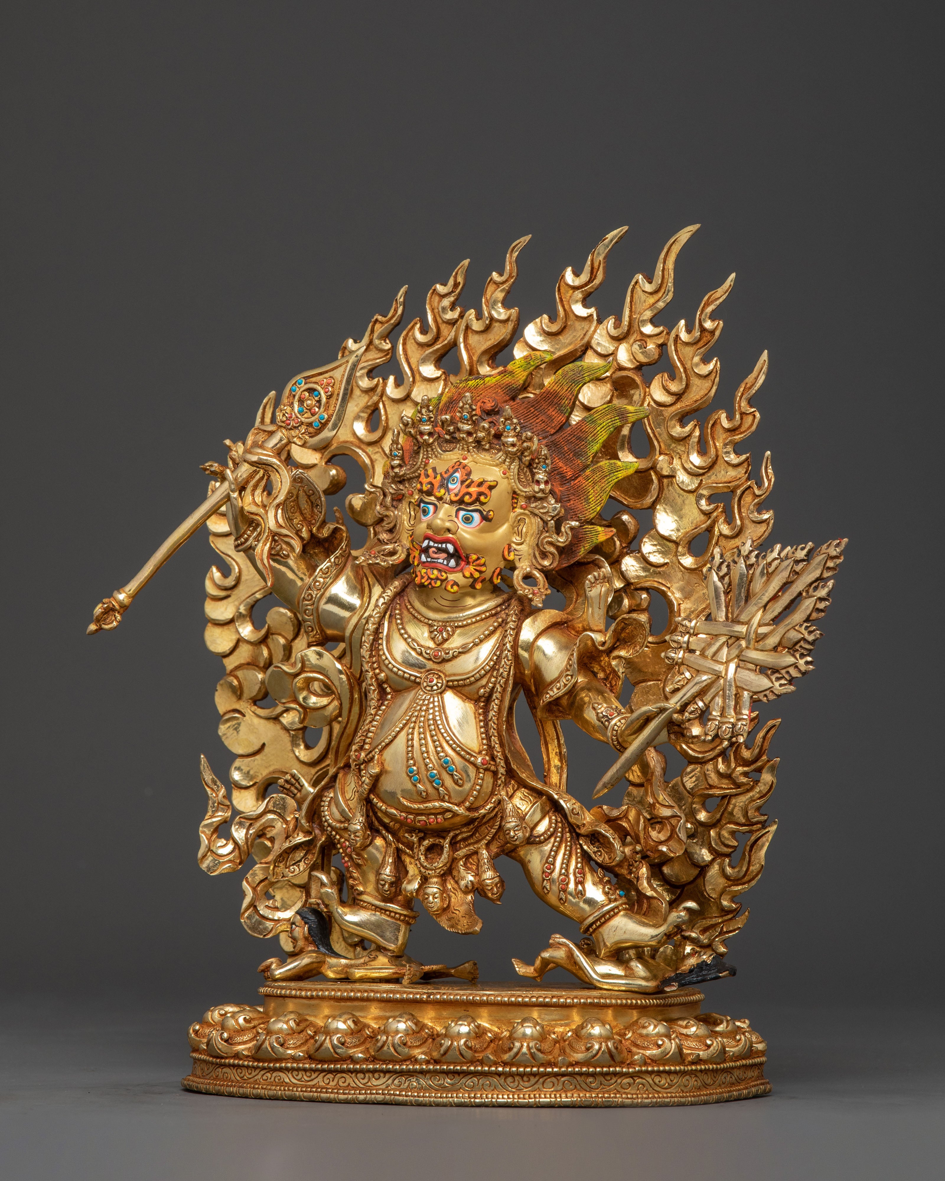 Takla Mebar Statue: 24K Gold Gilded Protector