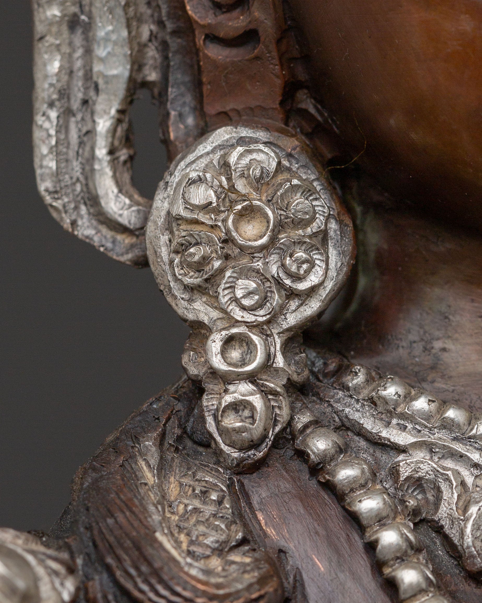 Sacred Maitreya Buddha Copper Statue – Tranquil Silver Finish