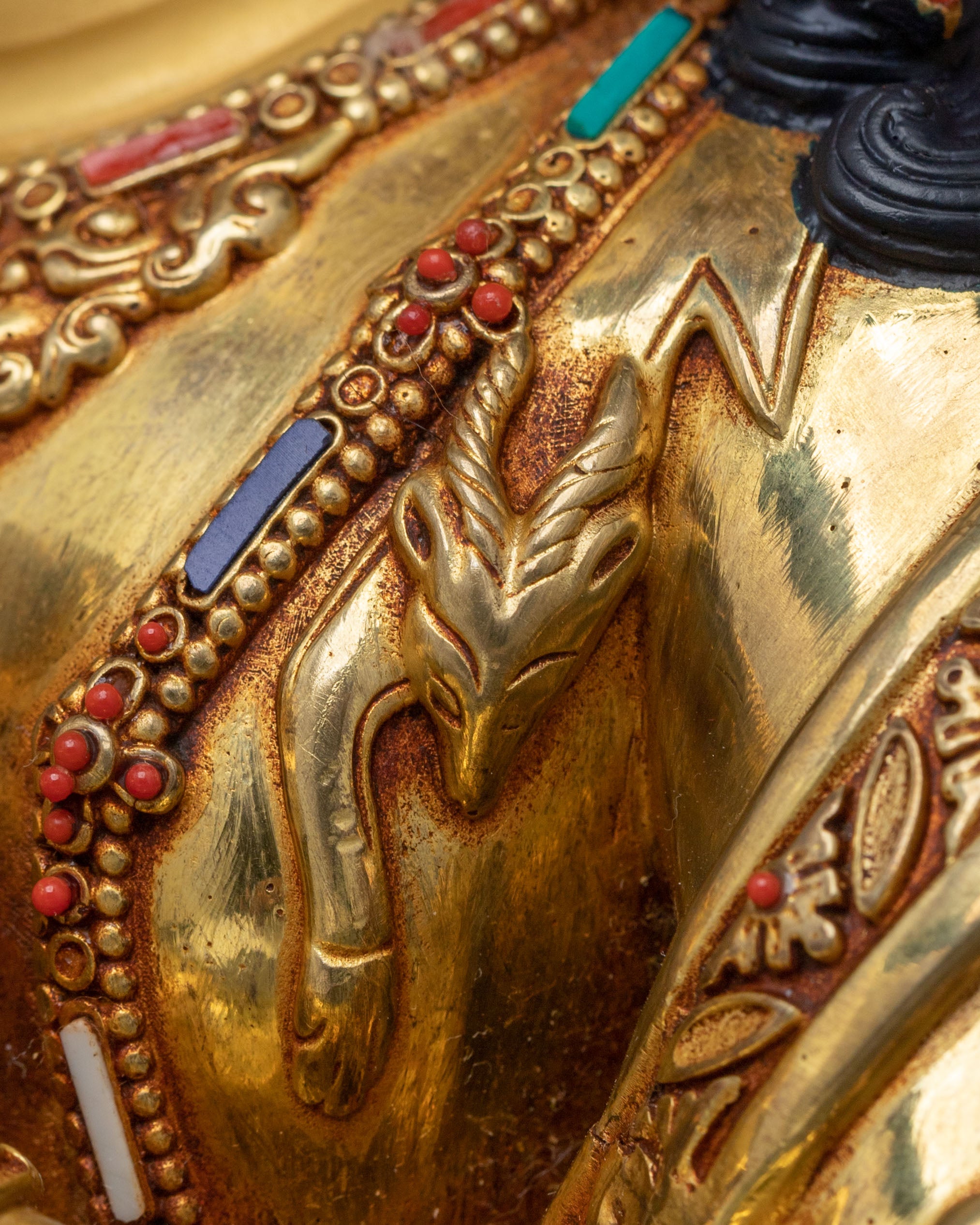 Chenrezig Sacred Statue: 24K Gold Gilded Bodhisattva