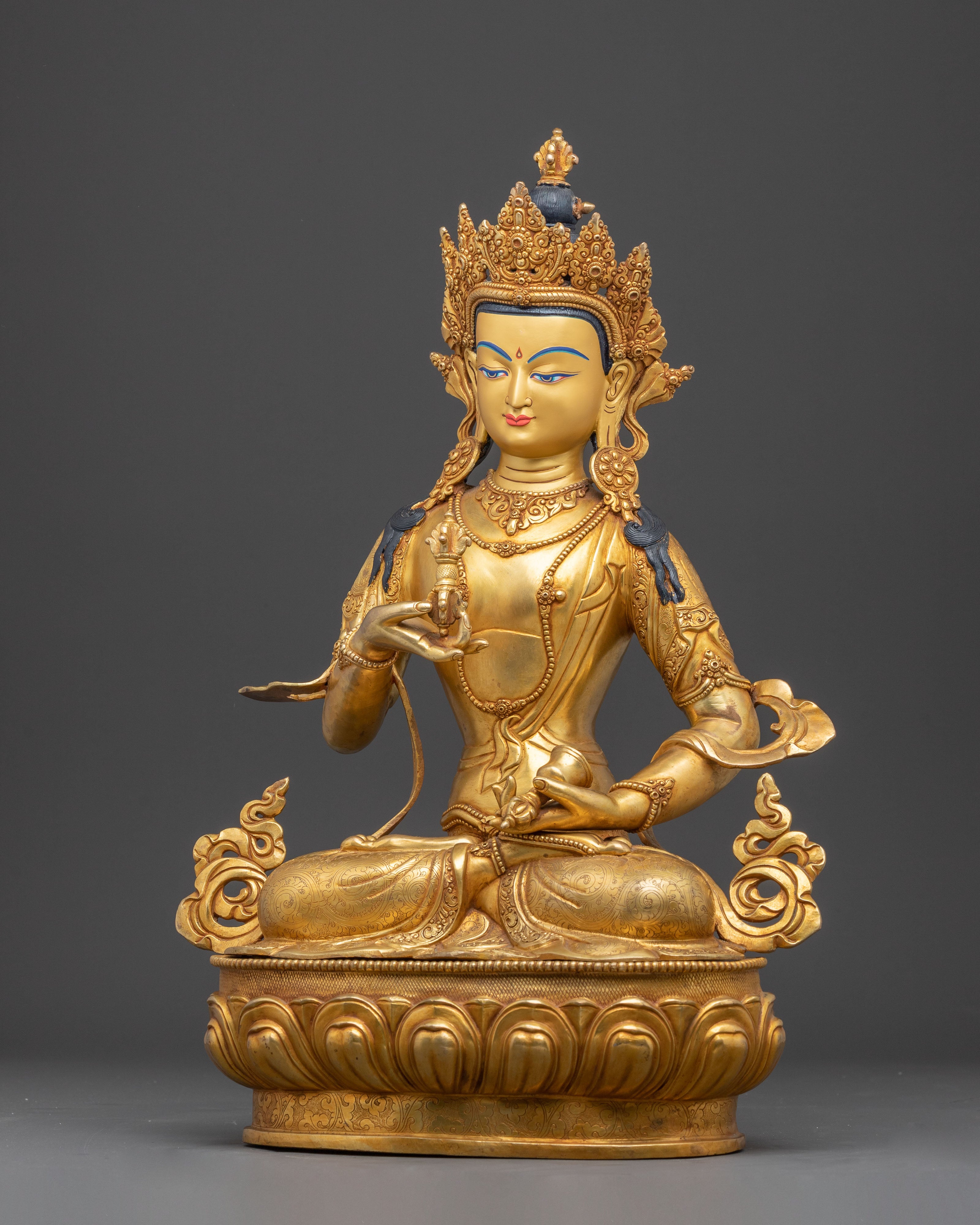 Vajrasattva Statue: Purification Deity | Himalayan Golden Sculpture