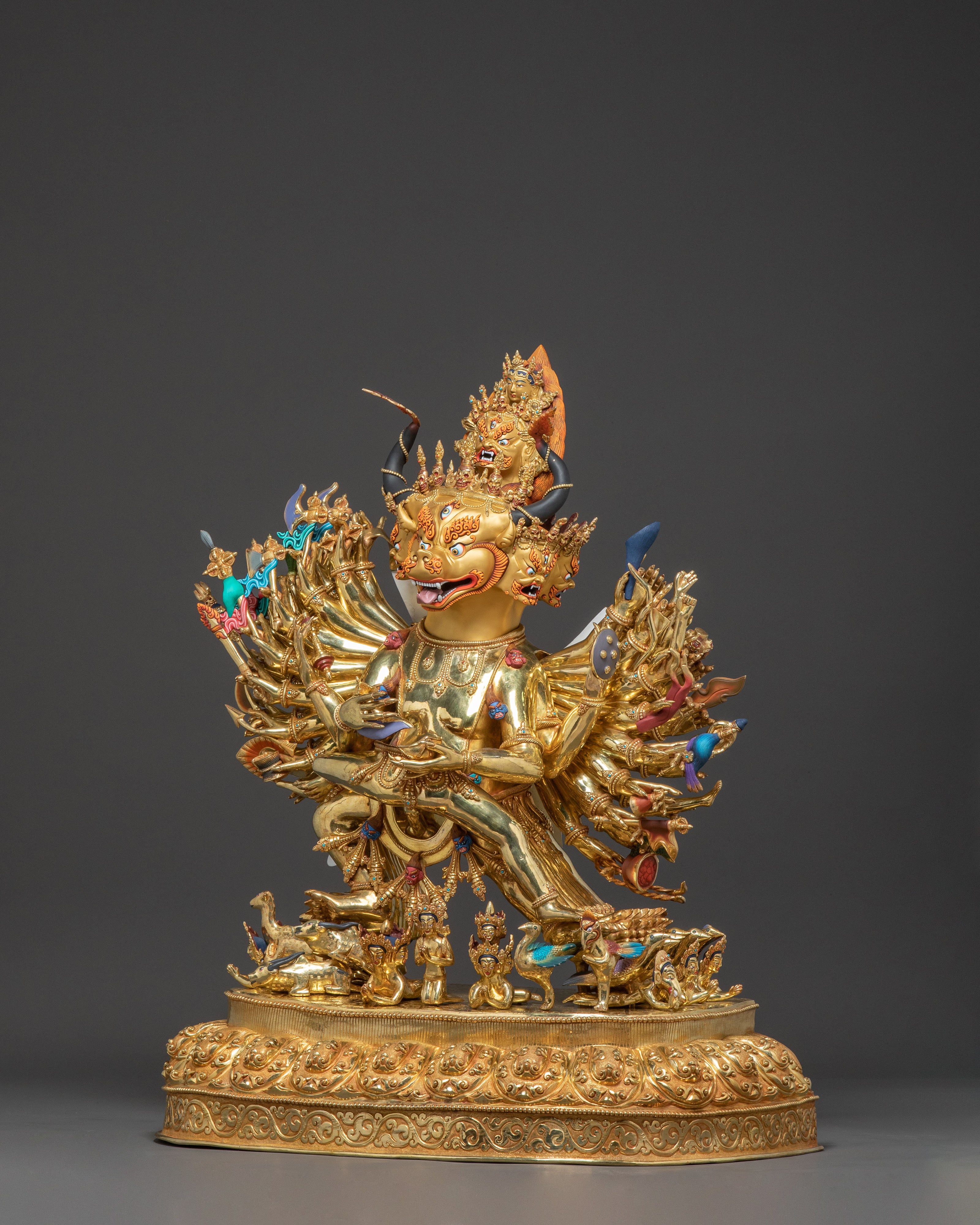 Formidable Yamantaka Spiritual Statue | 24k Gold Gilded