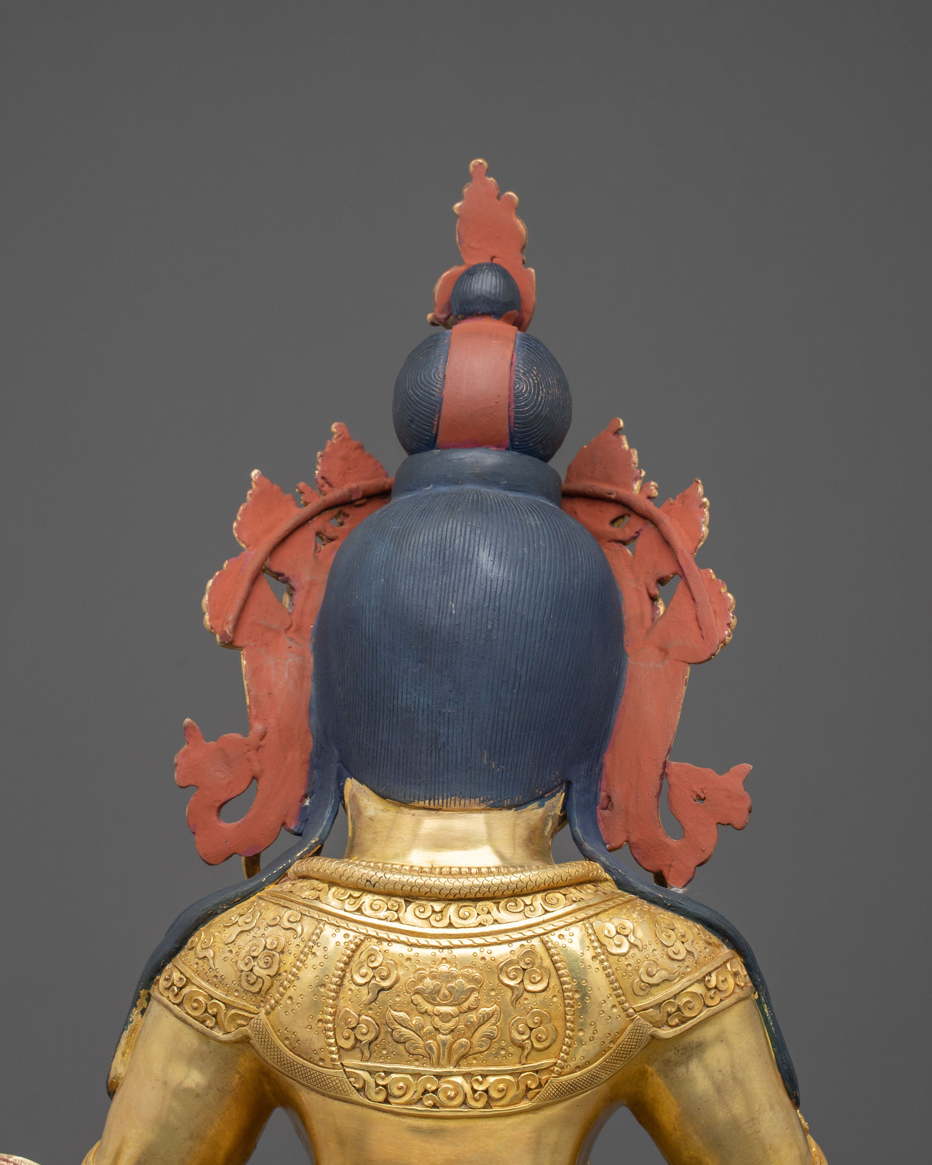 Dzambhala Sacred Statue | 24K Gold Gilded Buddhist God