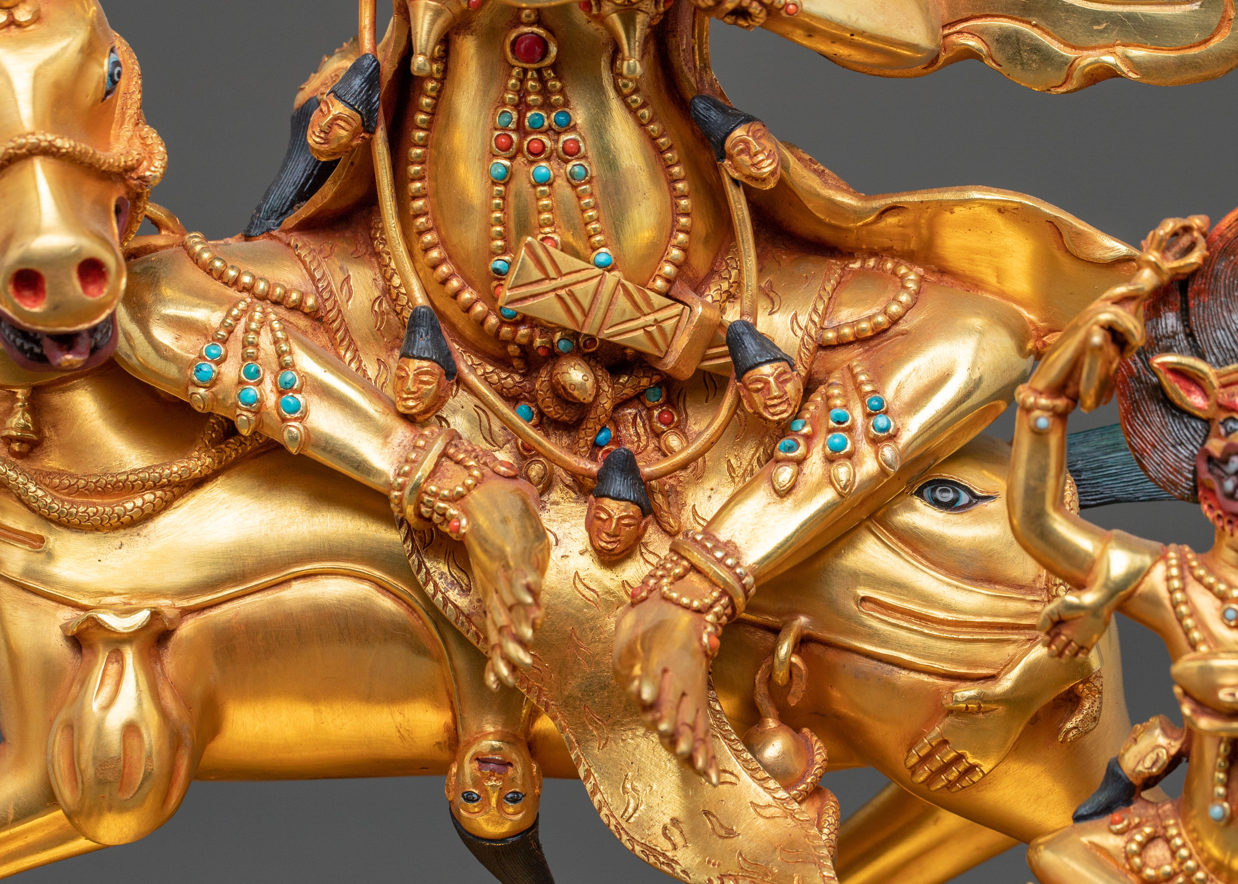 Palden Lhamo Golden Statue | Fierce Protector