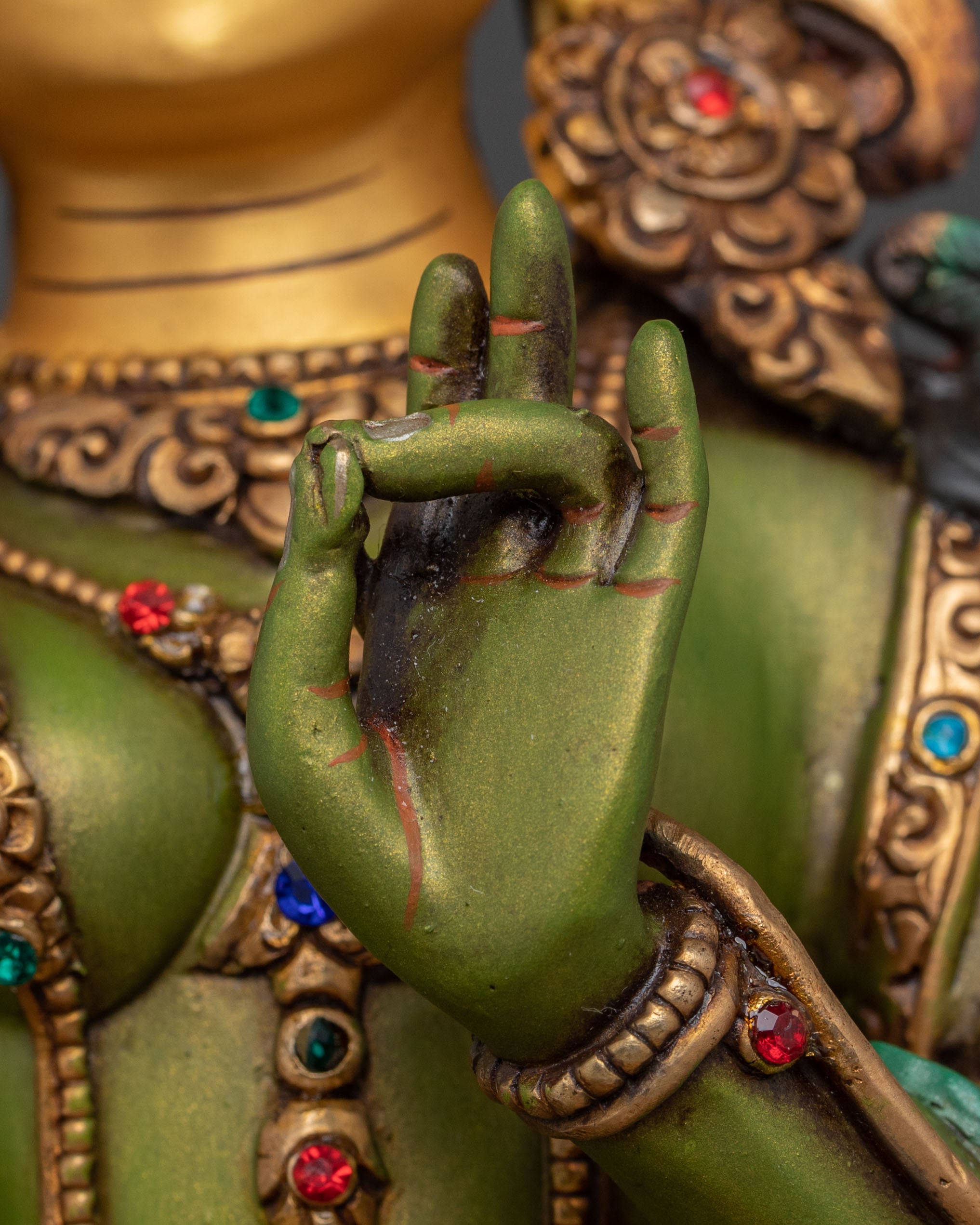 Green Tara Sculpture | Tibetan Protector