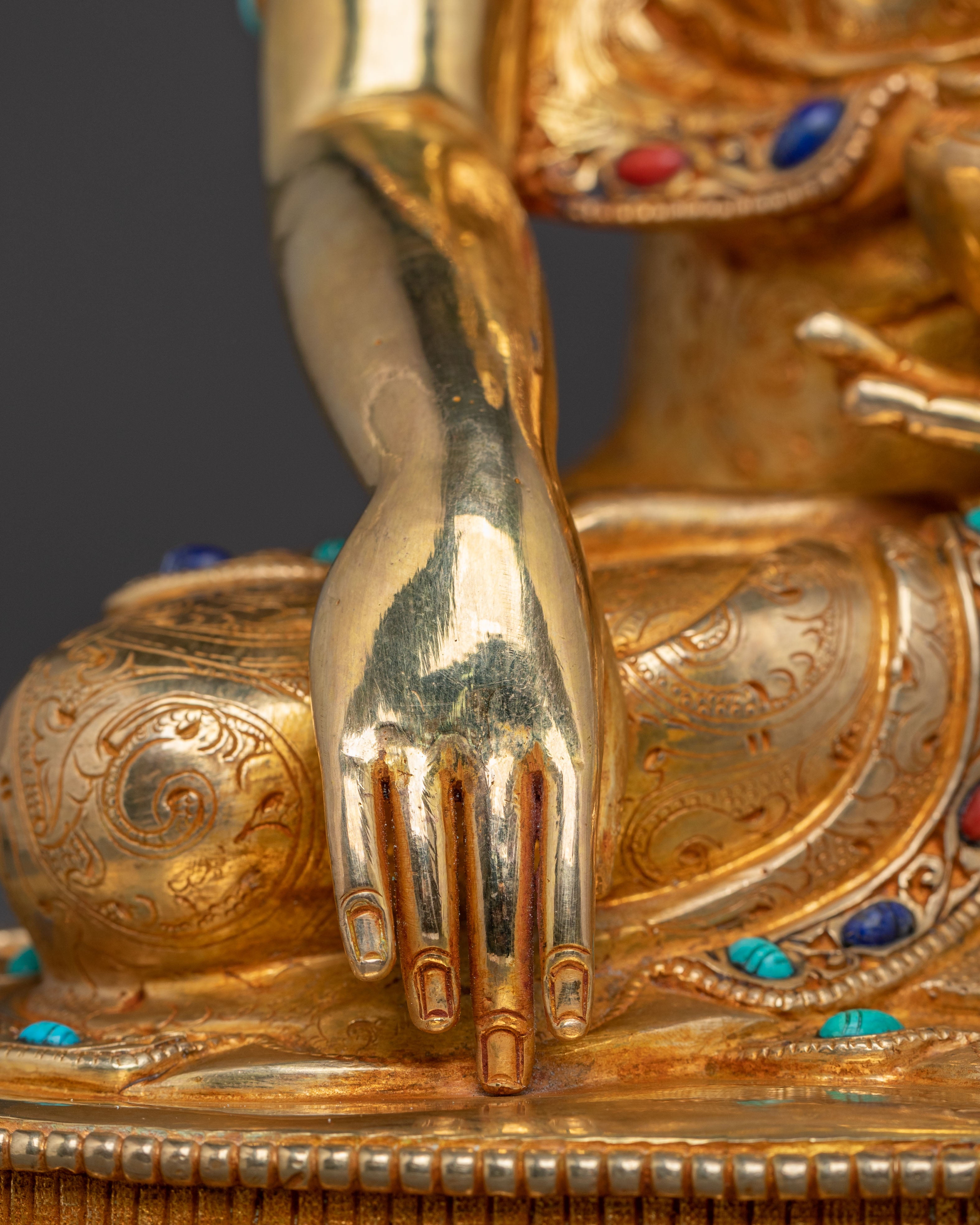 24k Gold Plated Shakyamuni Buddha Statue