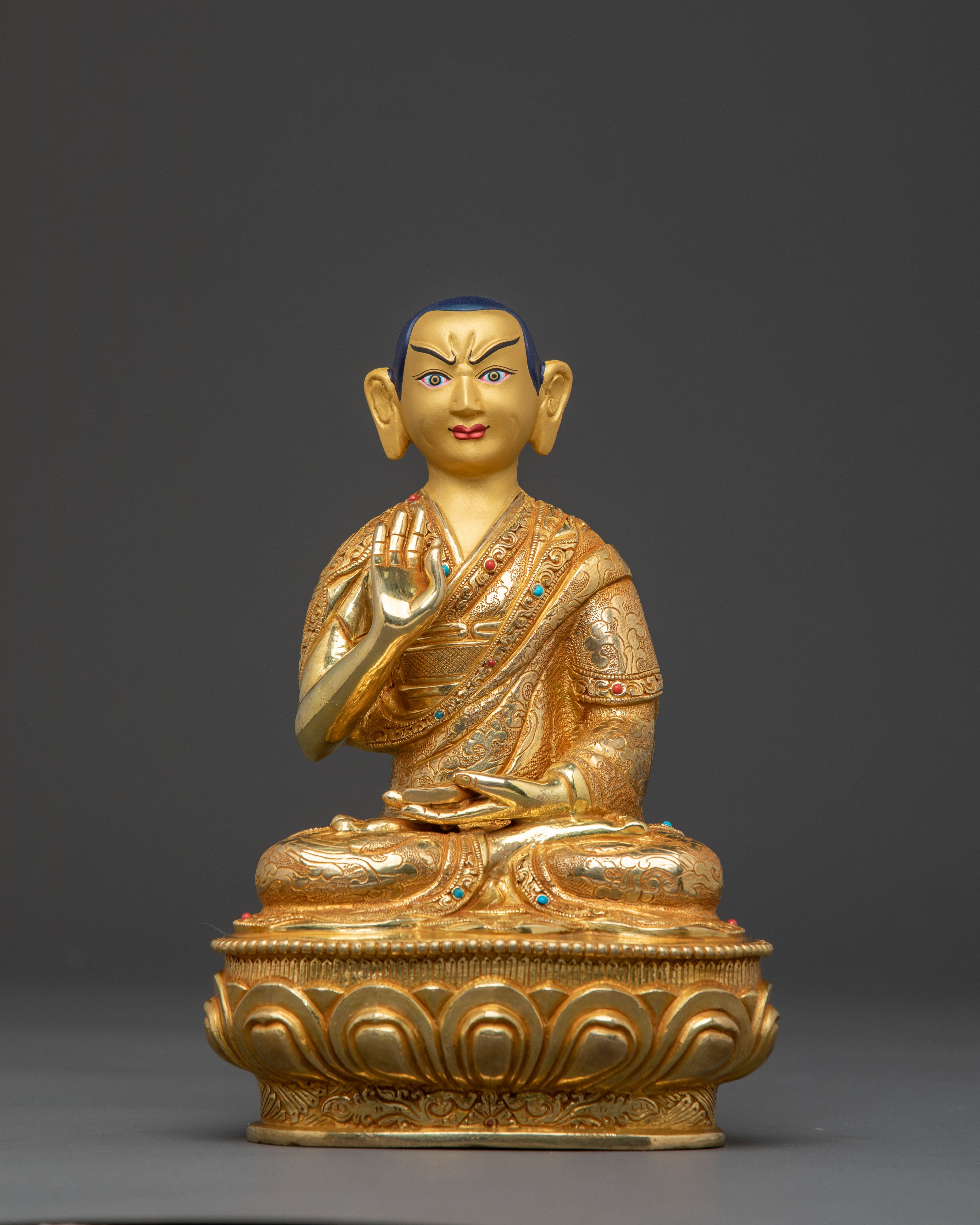 Tsongkhapa Spiritual Statue with Disciples | Altar Decor