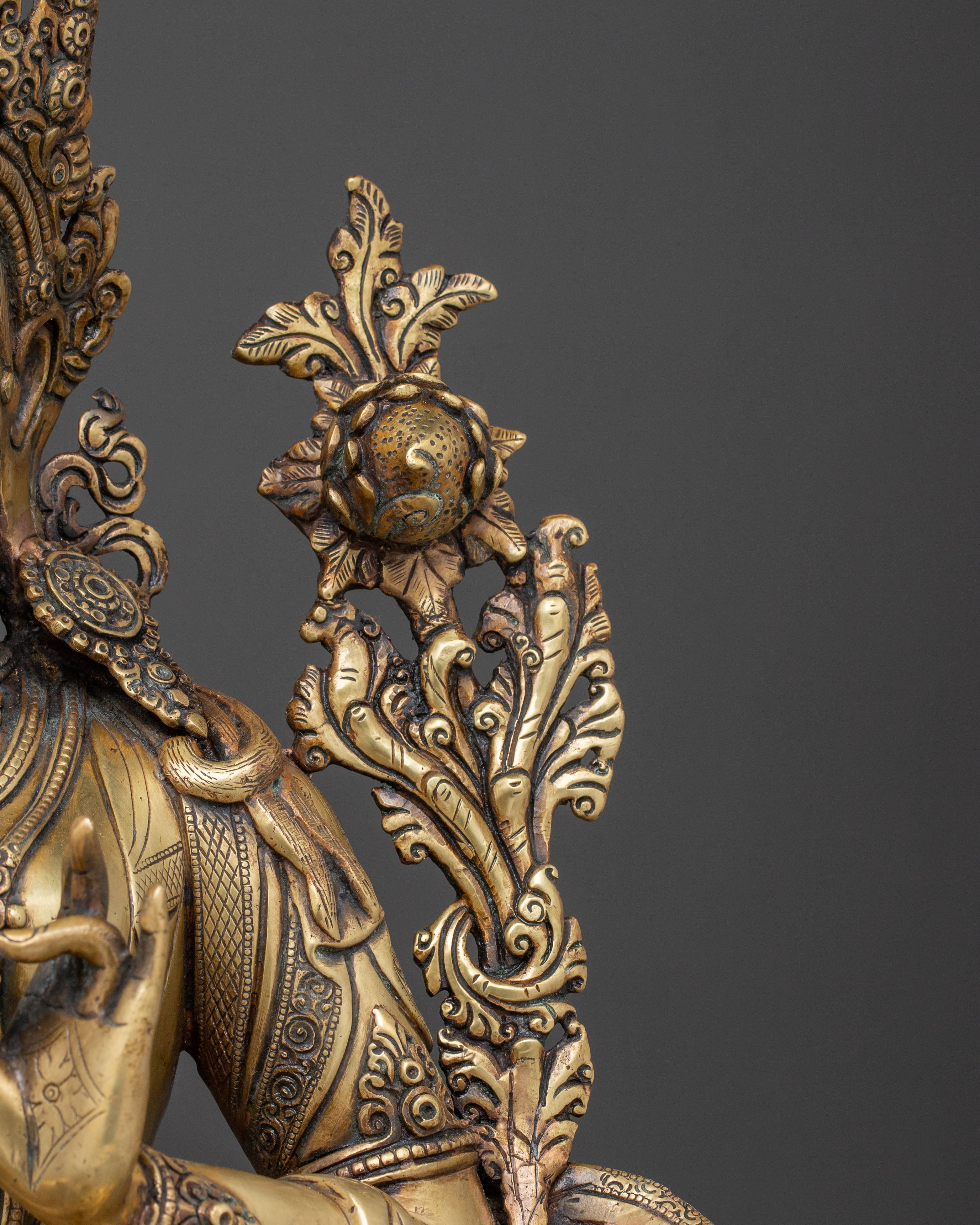Green Tara Brass Statue: Mother of Liberation | Shyama Tara - Compassionate Protector