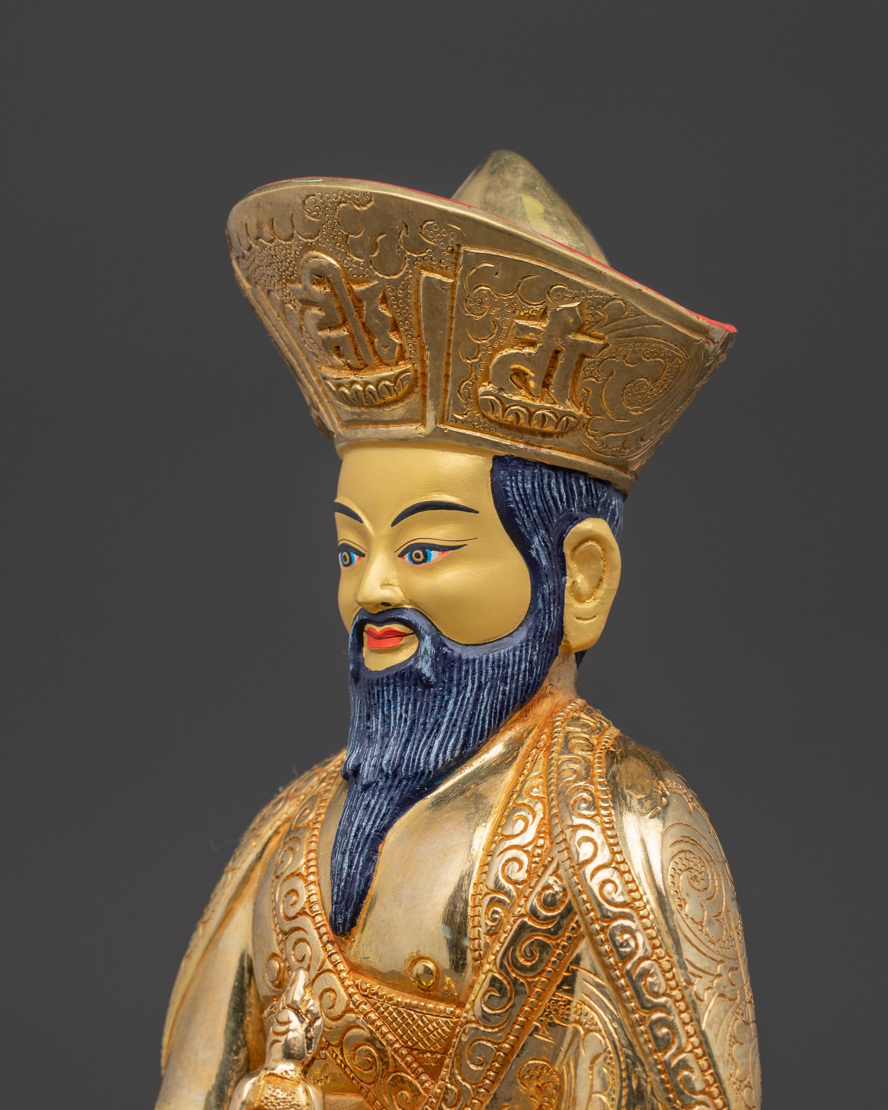 Handcrafted Guru Shapdum Sculpture | Meditation Altar Decor