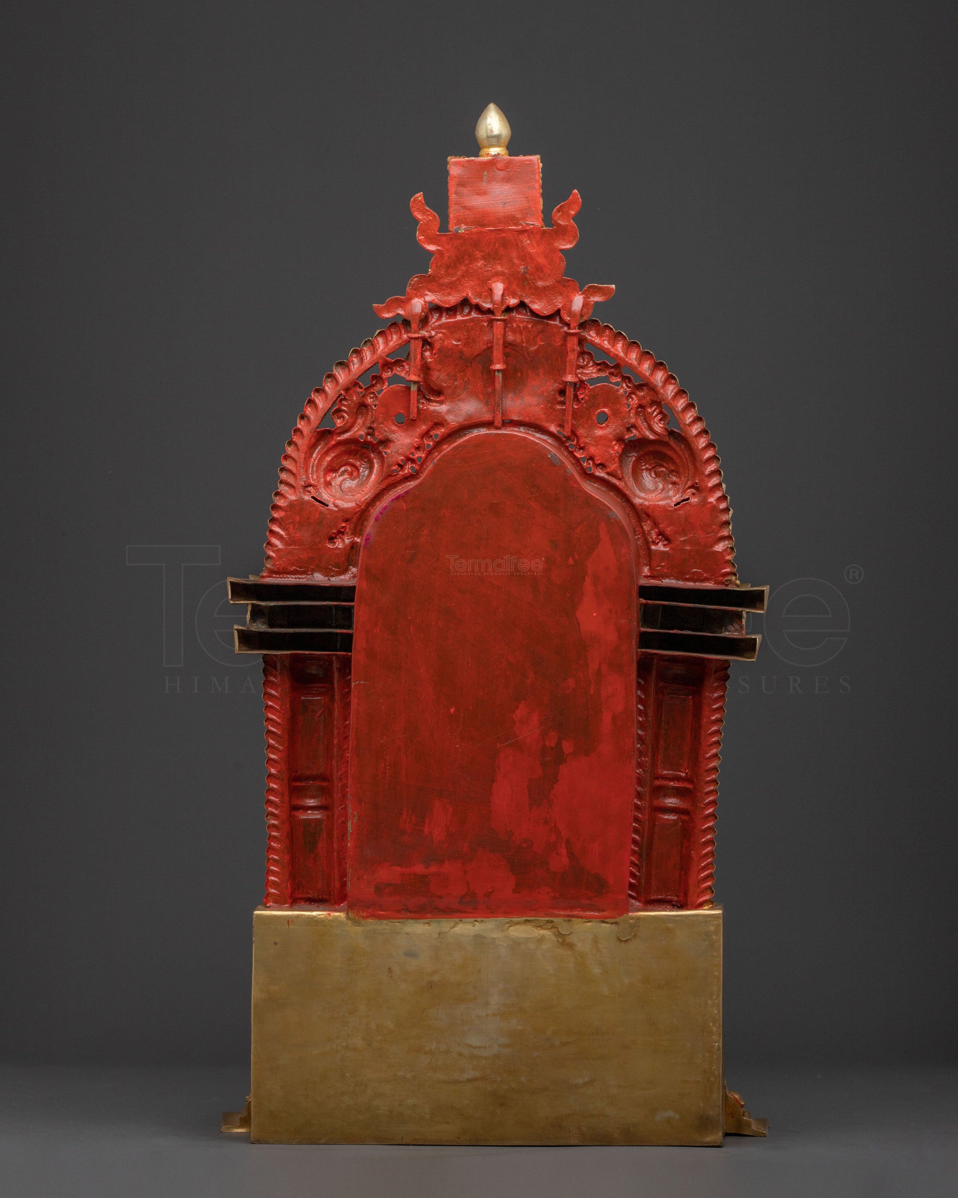 Shakyamuni Buddha in Throne Statue – 24K Gold Gilded Masterpiece