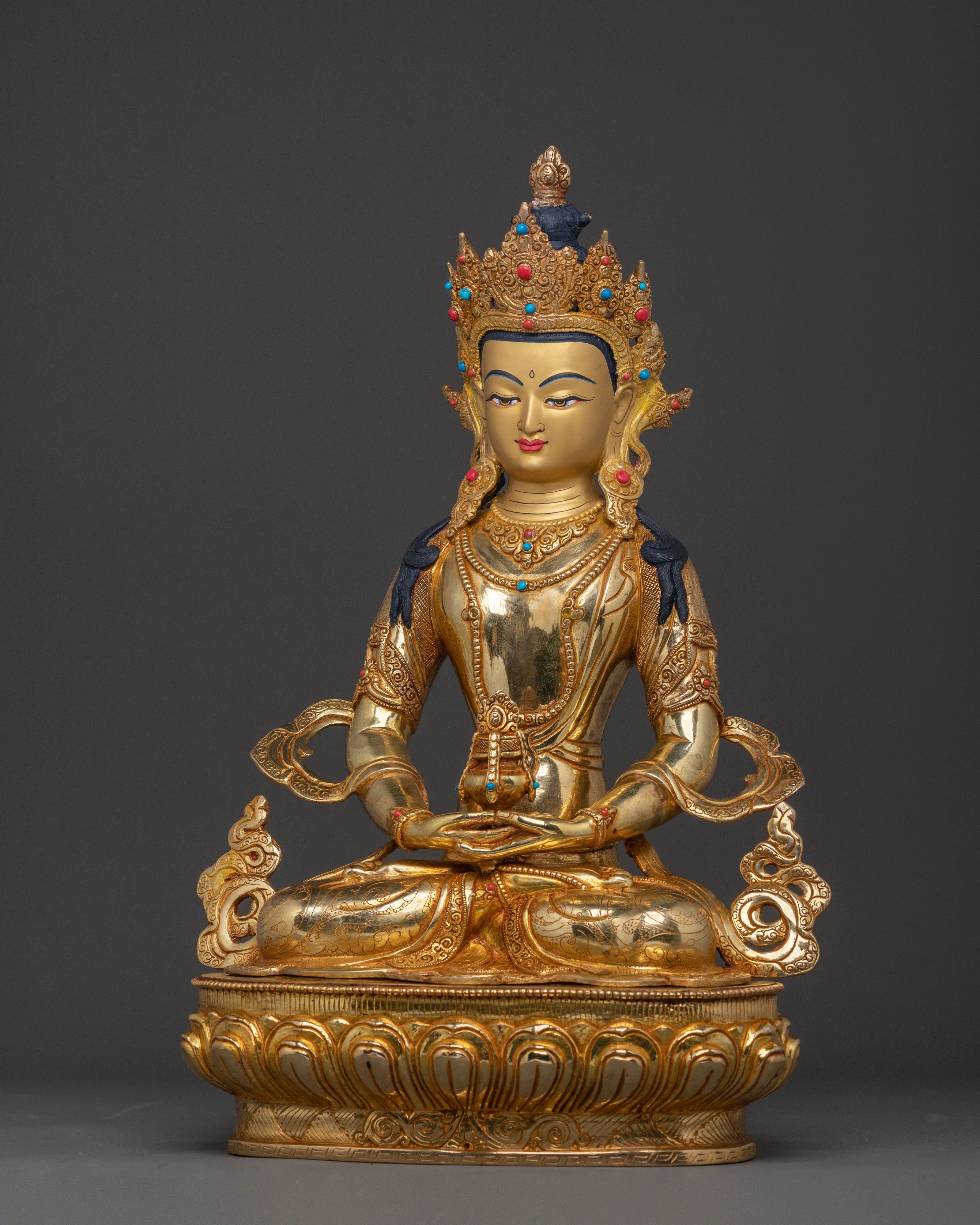 Tibetan Amitayus Long Life Buddha Statue | Himalayan Buddhist Art