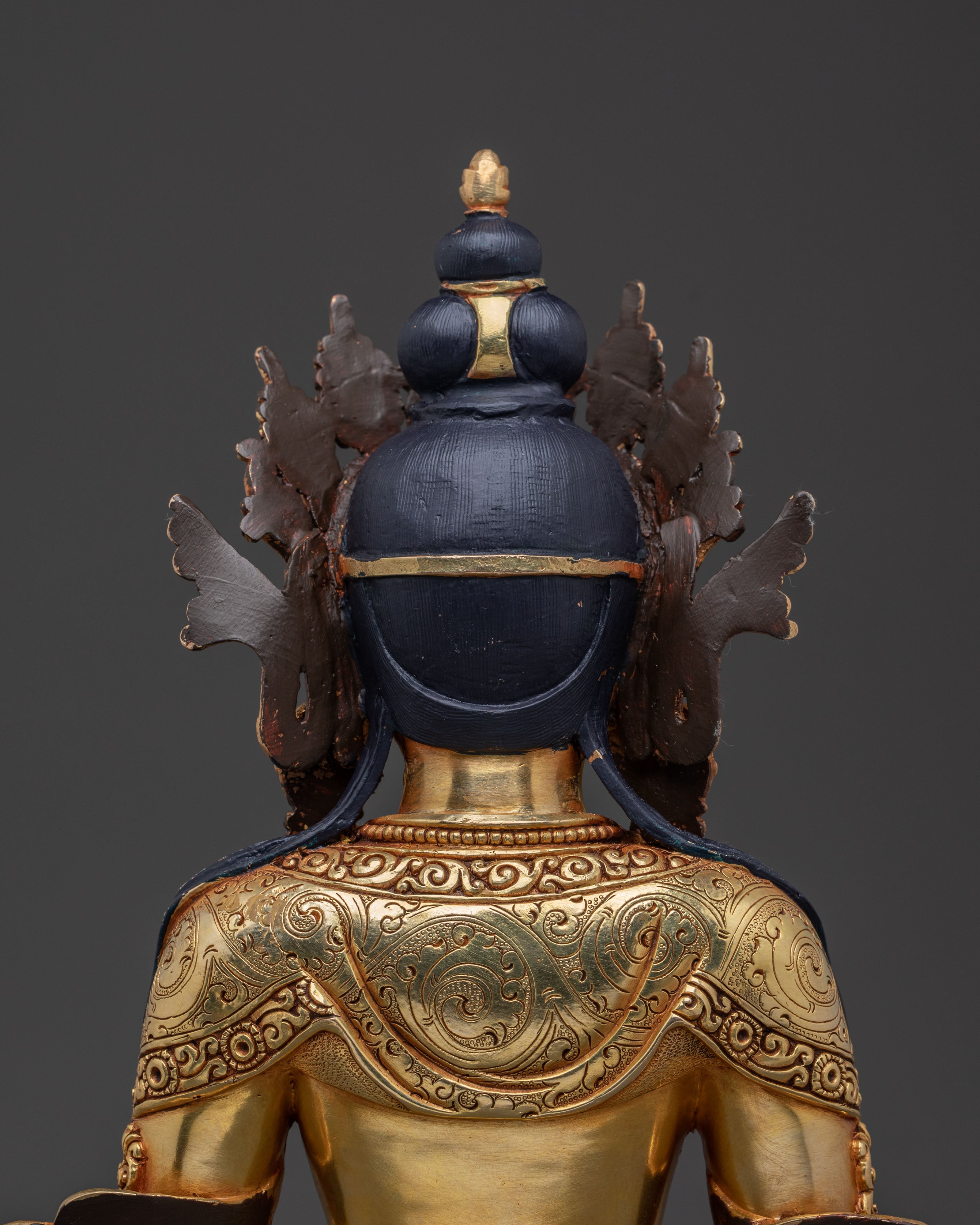 Guardian Amitayus Golden Statue | Blessings Figure