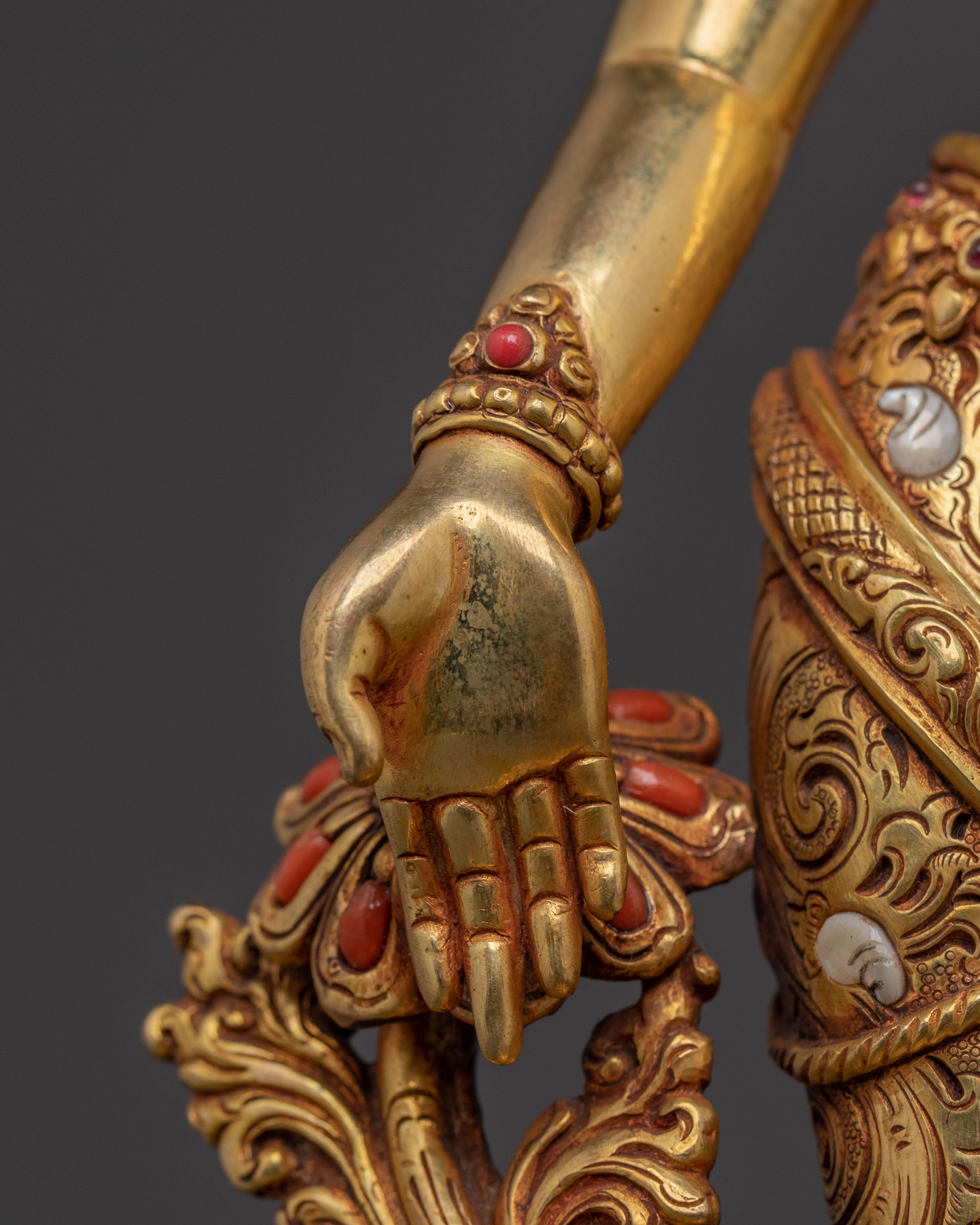 Padmapani Golden Statue | Meditational Decor