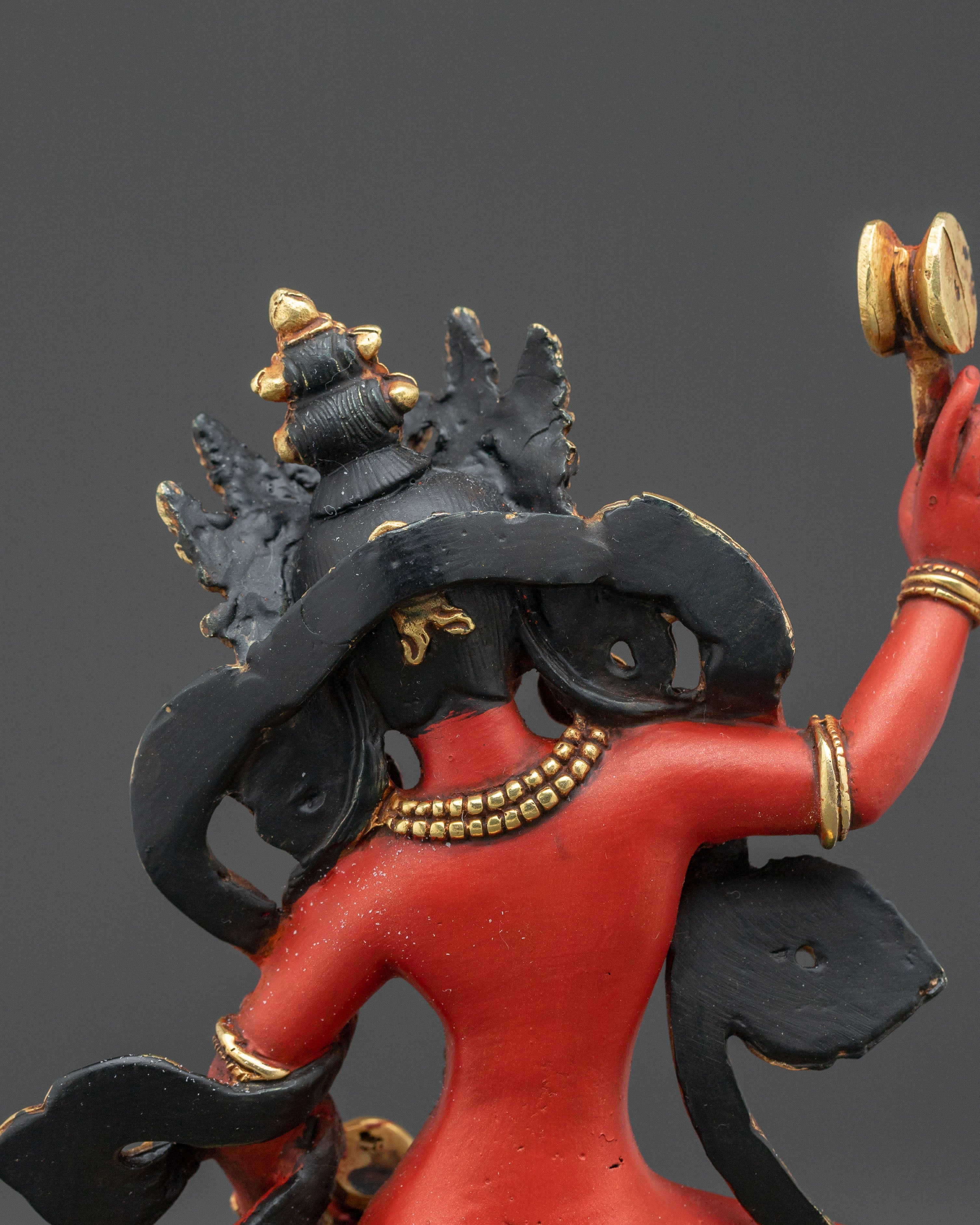 Spiritual Statue of Machig Labdron – Hand-Painted Silver Plating Statue