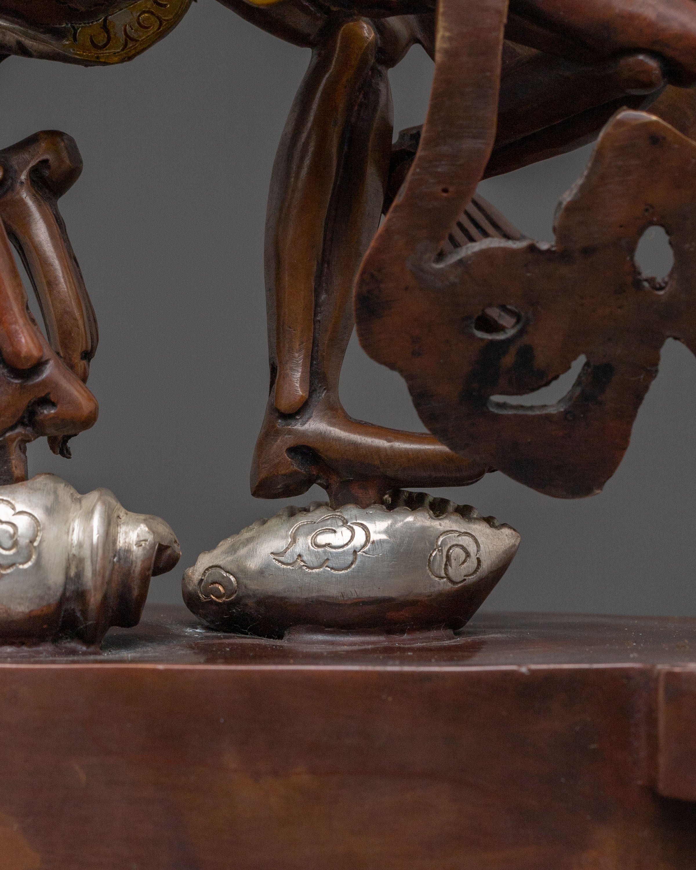 Chittipati Protection Statue: Copper Skeleton Duo