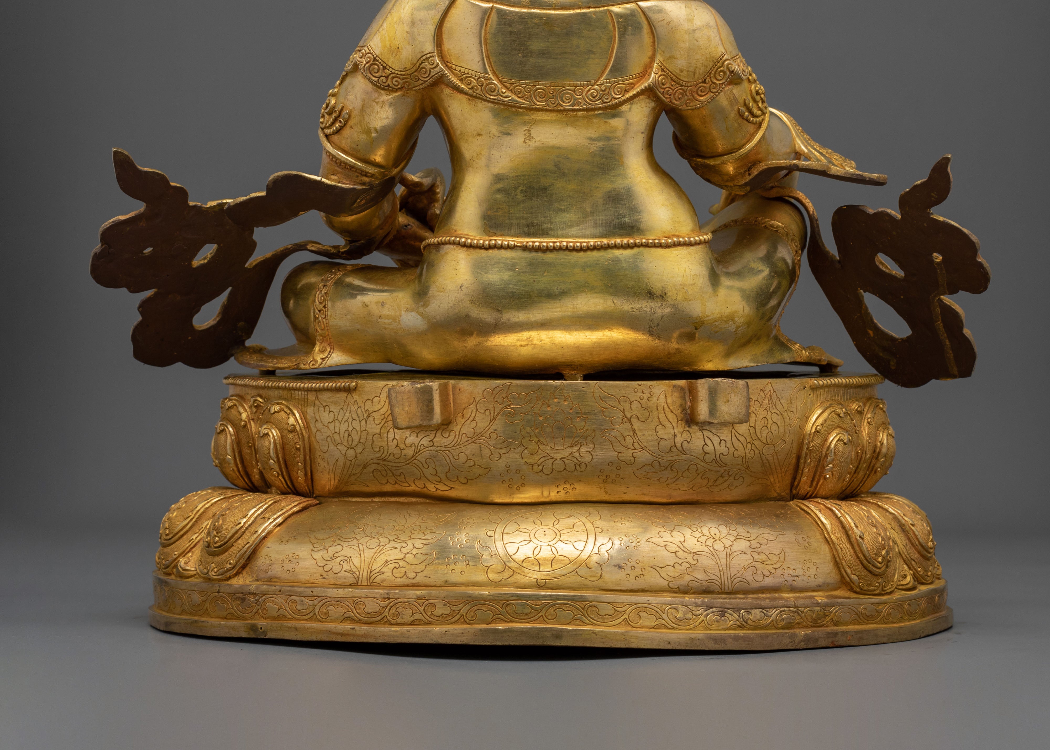 Dzambhala Golden Statue | Copper Figurine of Wealth Deity