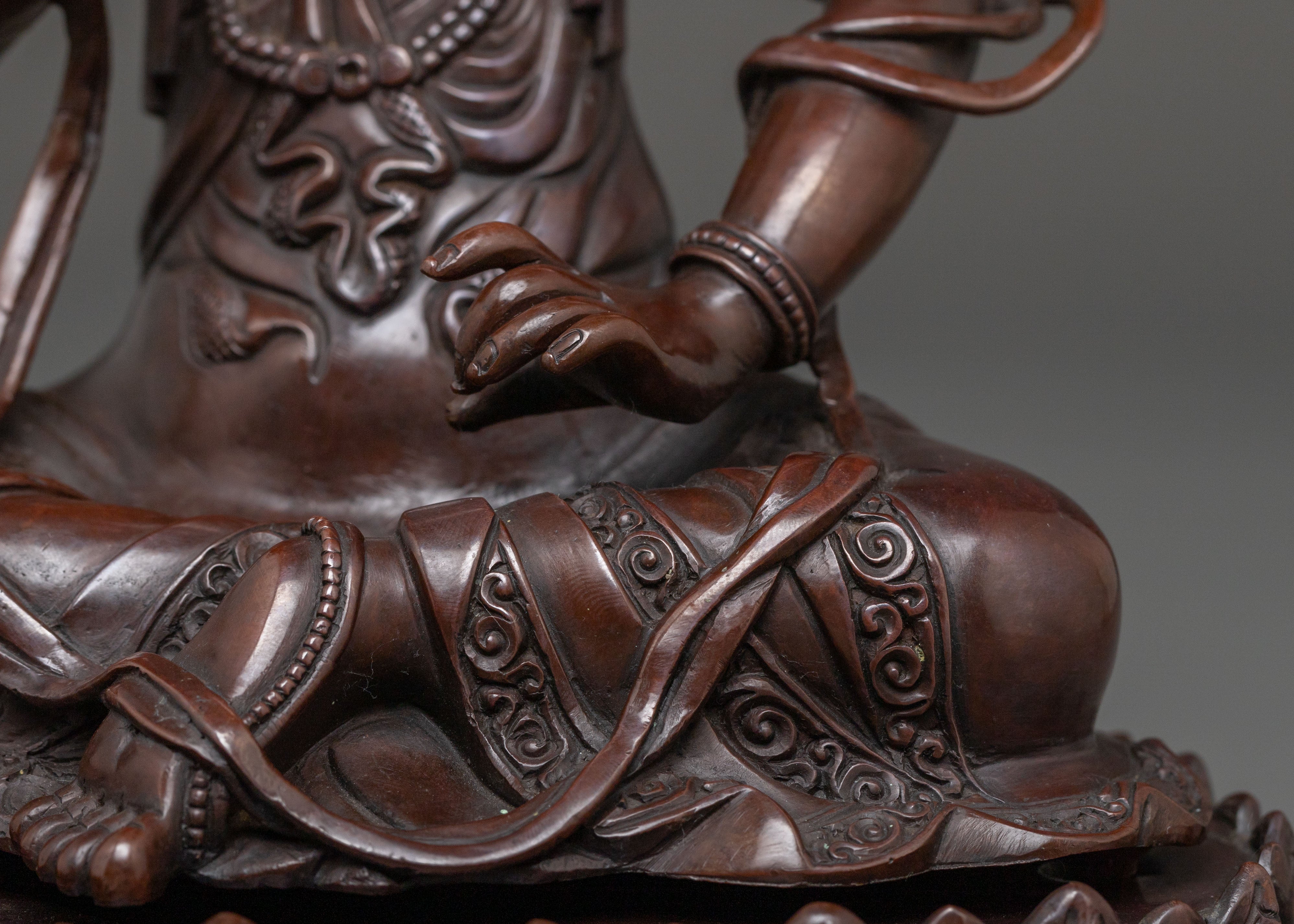 Kuan Yin Statue | Serene Oxidized Copper