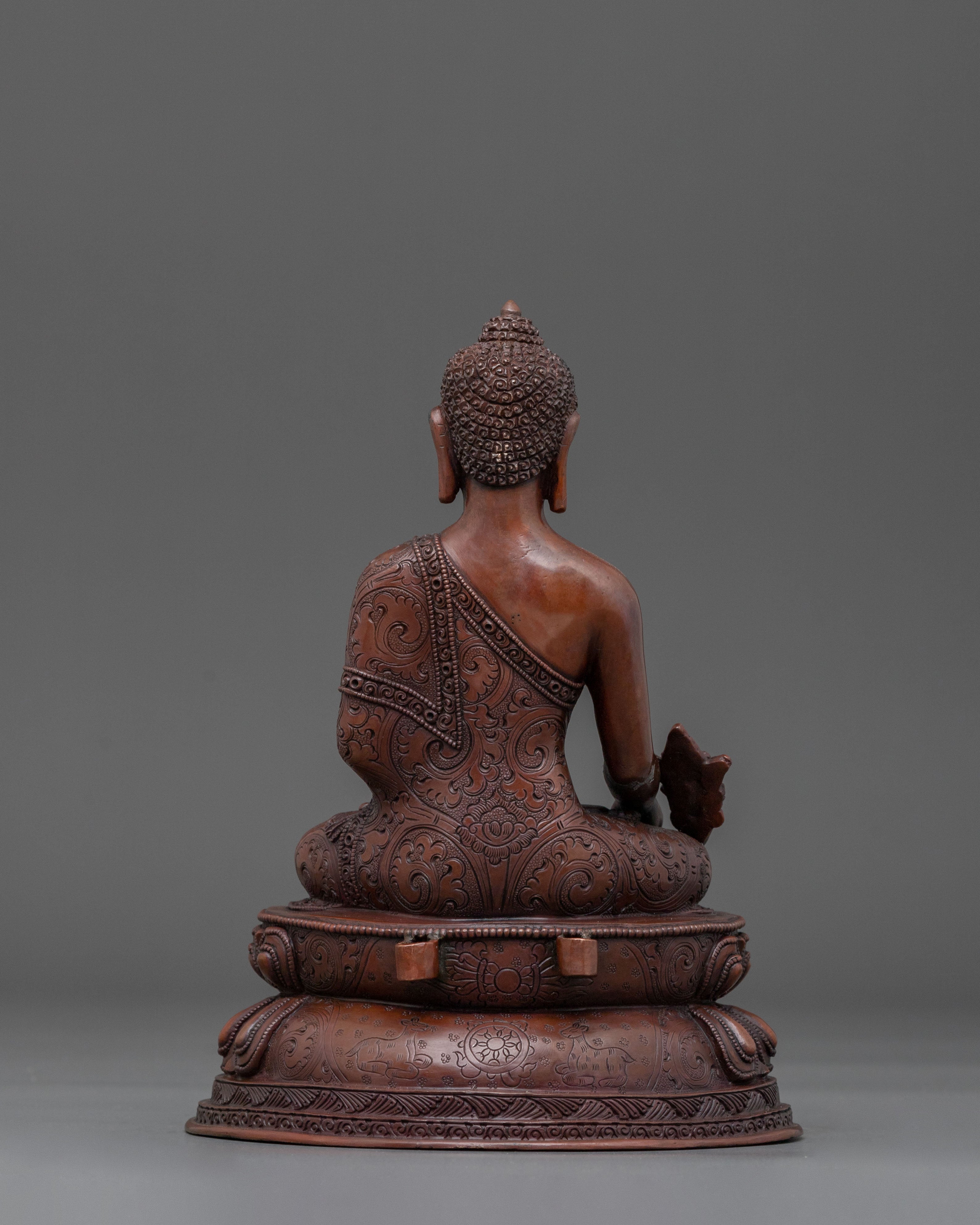 24K Gold Gilded Medicine Buddha Figurine | Home Decor