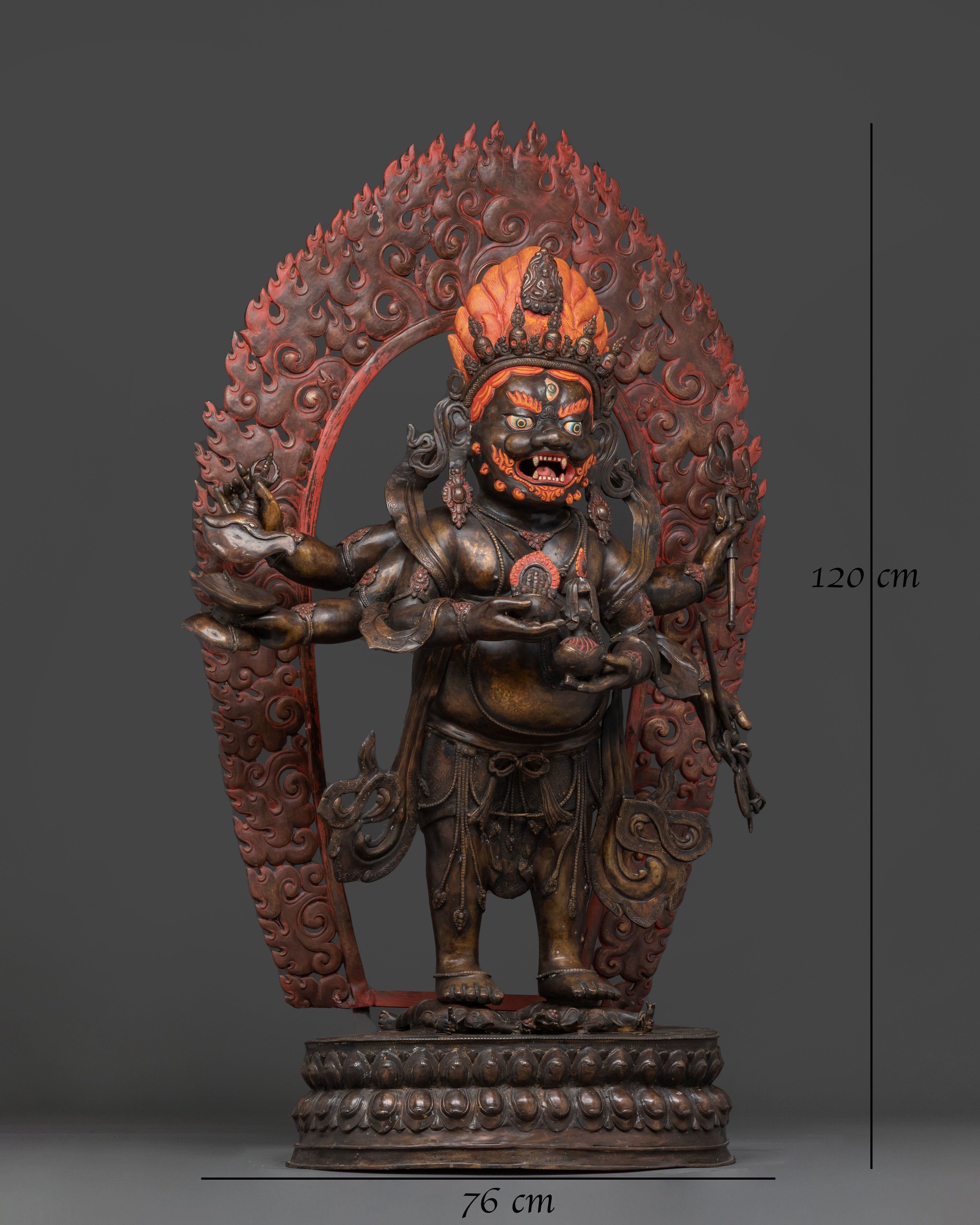 White Mahakala Statue | Tibetan Buddhist Protector