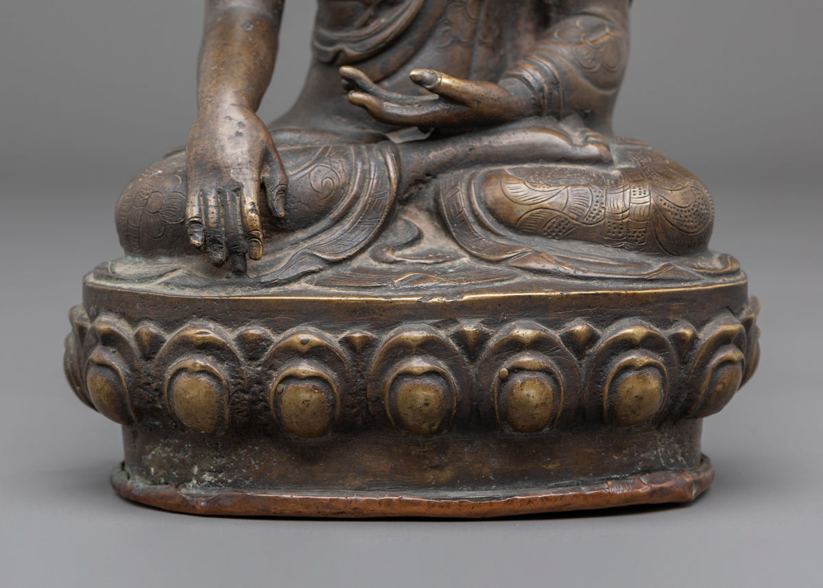 Handmade Shakyamuni Buddha Oxidized Statue