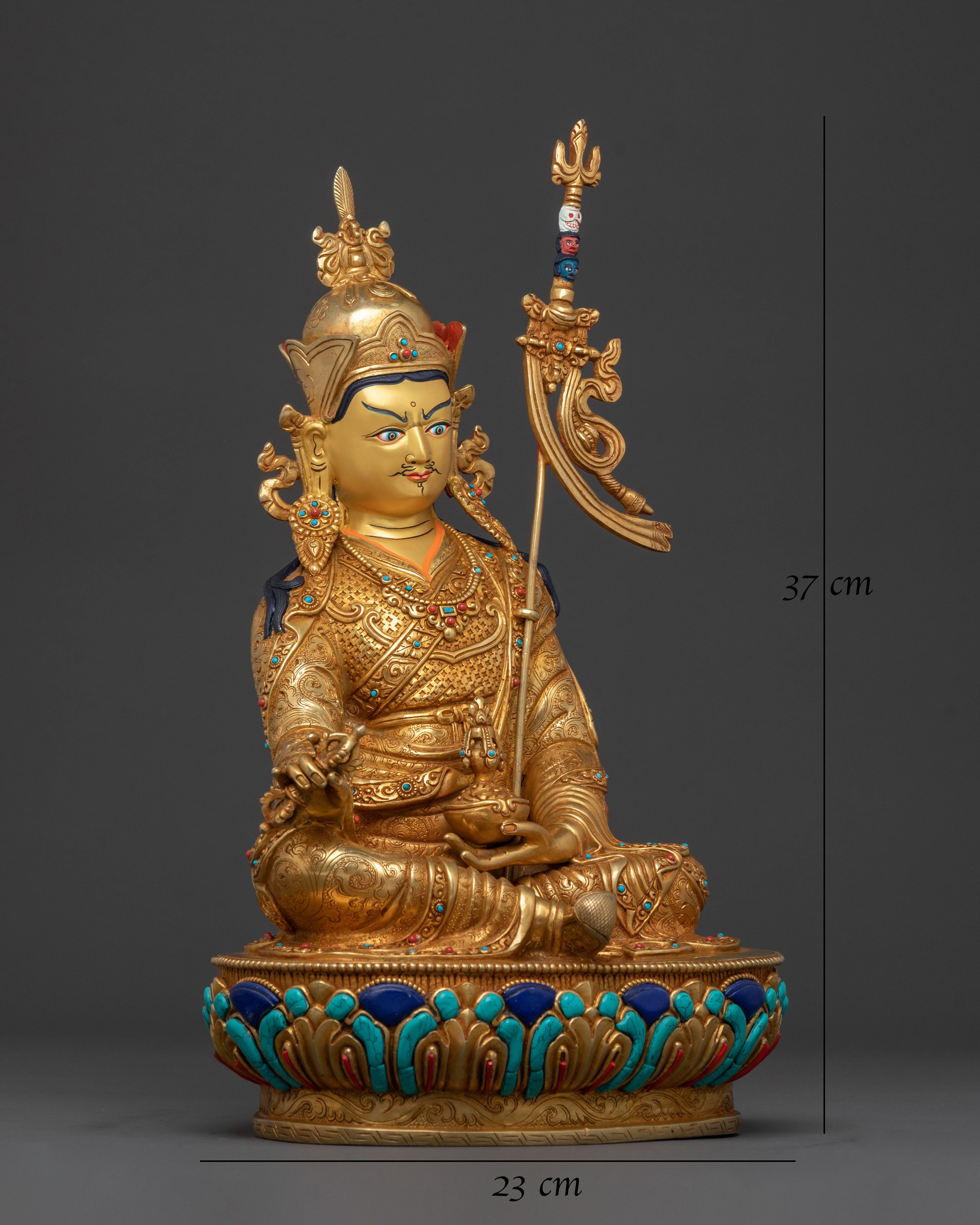 Guru Rinpoche Himalayan Sculpture | Buddhist Shrine Decor